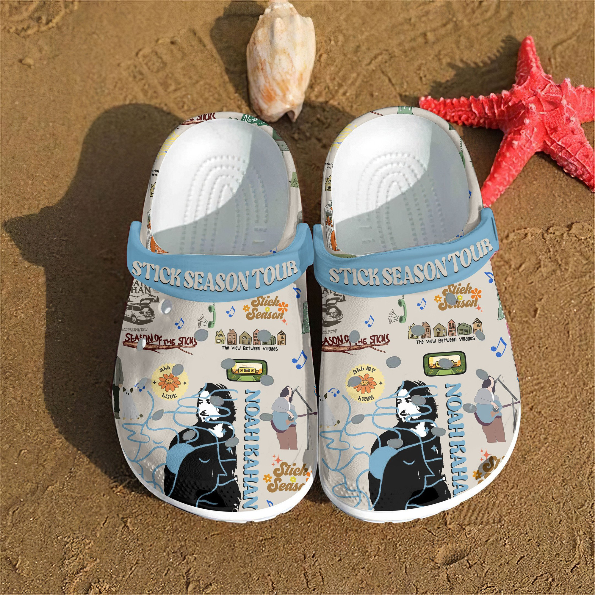 Noah Kahan Music Crocs Crocband Clogs Shoes