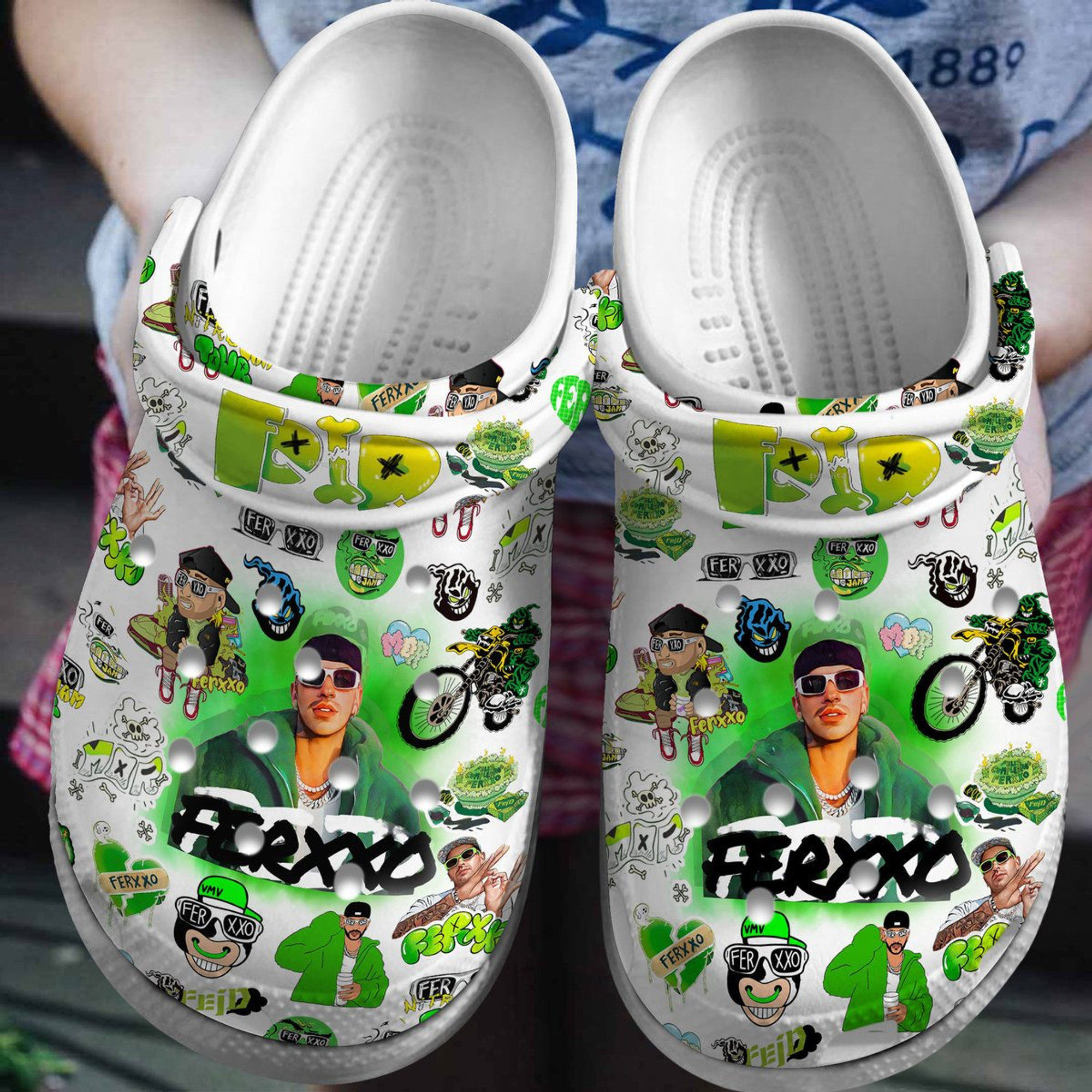 Feid Music Crocs Crocband Clogs Shoes