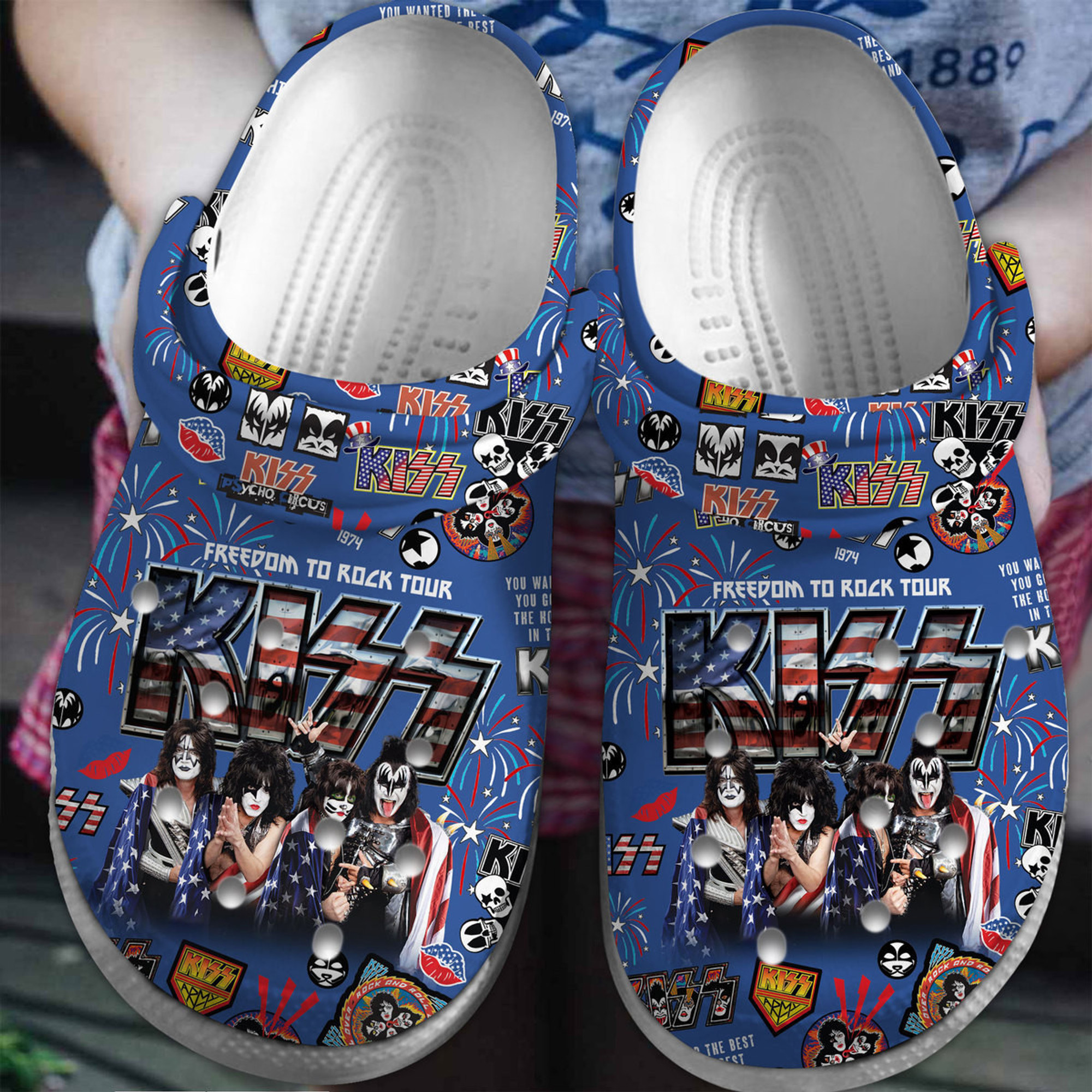 Kiss Music Crocs Crocband Clogs Shoes