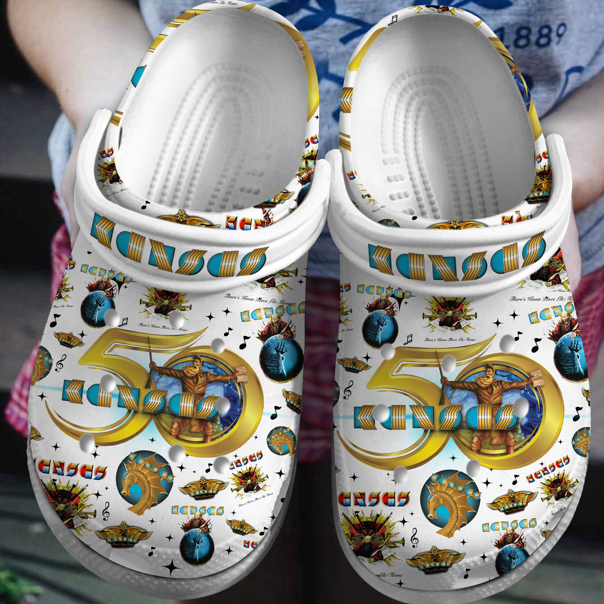 Kansas Music Crocs Crocband Clogs Shoes