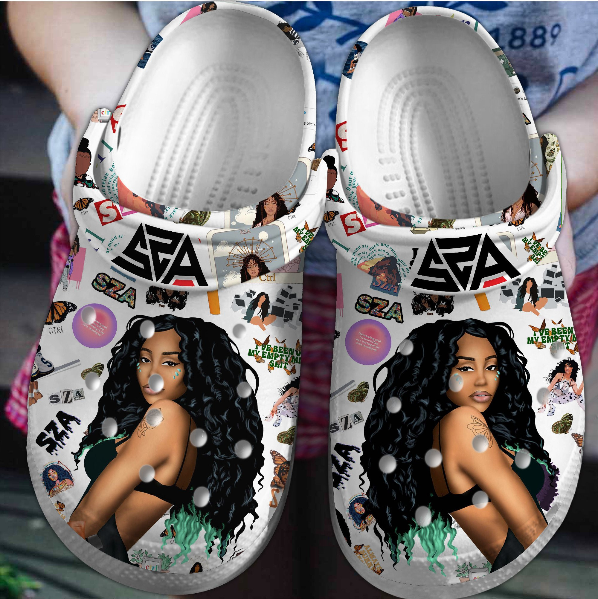 Sza Music Crocs Crocband Clogs Shoes