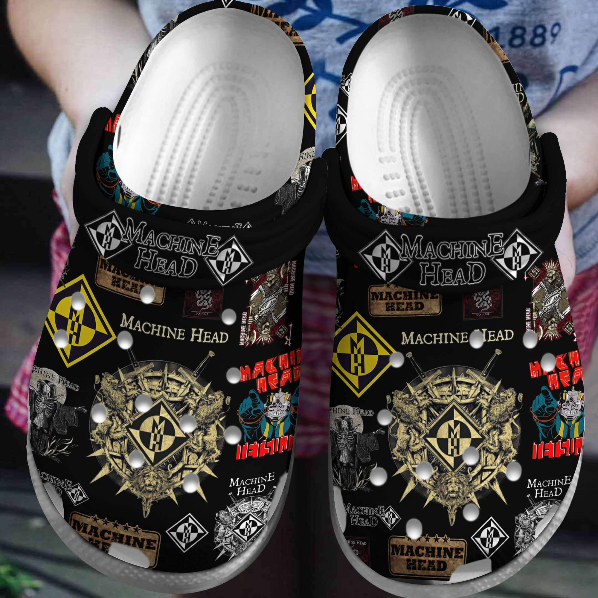 Machine Head Music Crocs Crocband Clogs Shoes