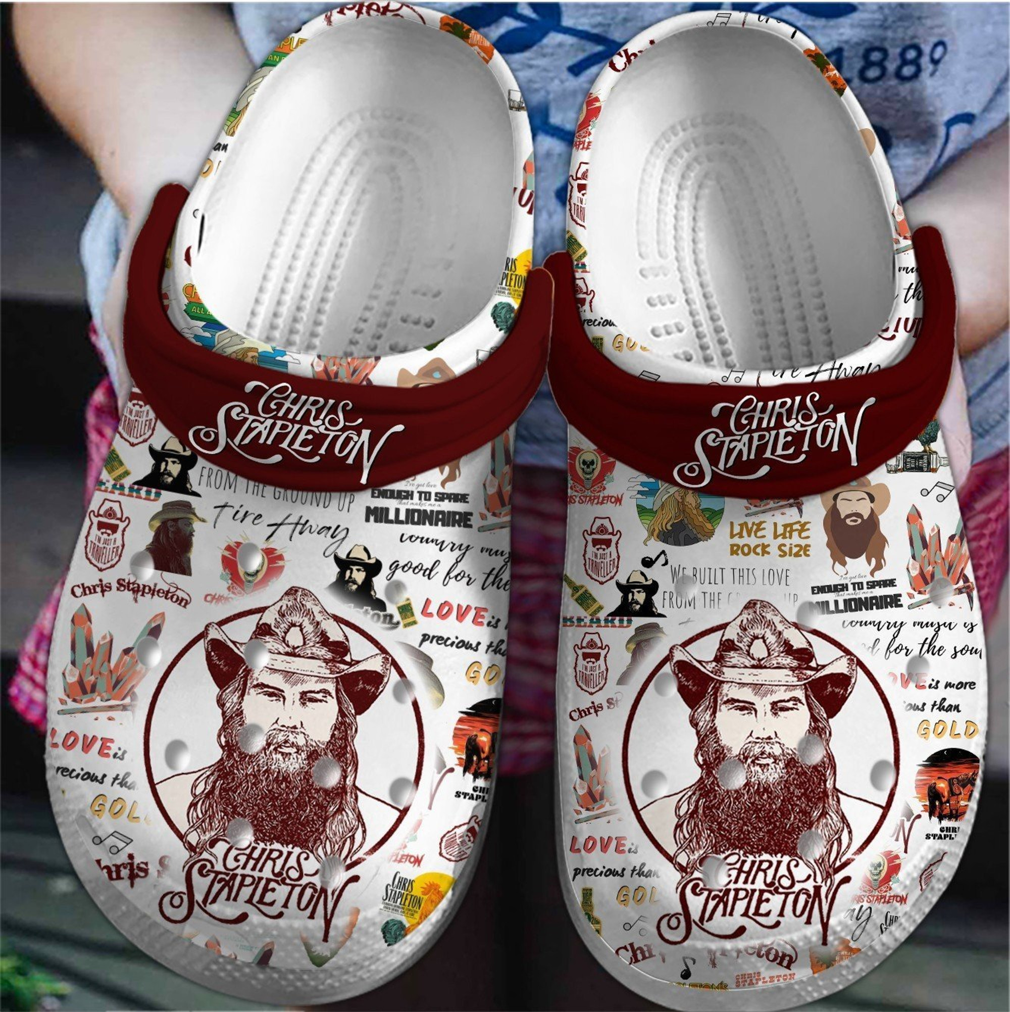 Chris Stapleton Music Crocs Crocband Clogs Shoes
