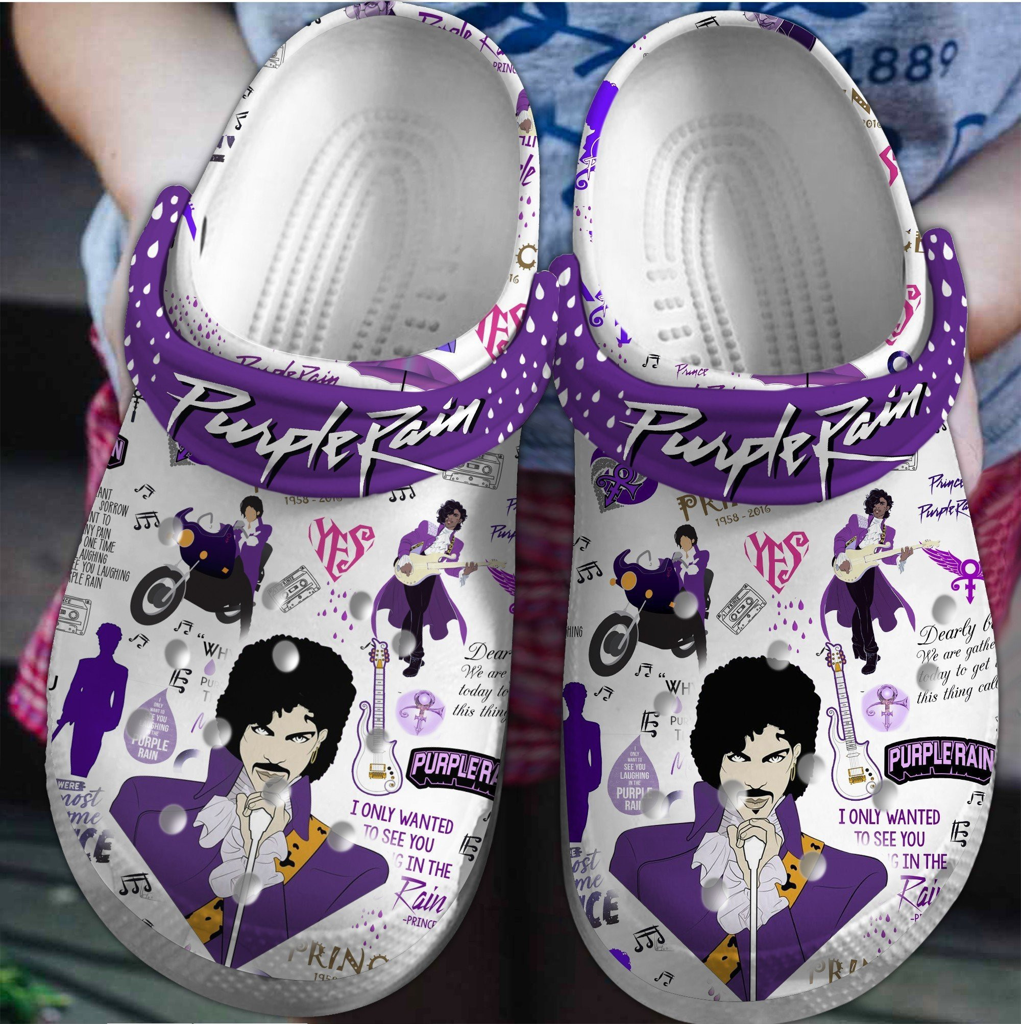Prince Music Crocs Crocband Clogs Shoes