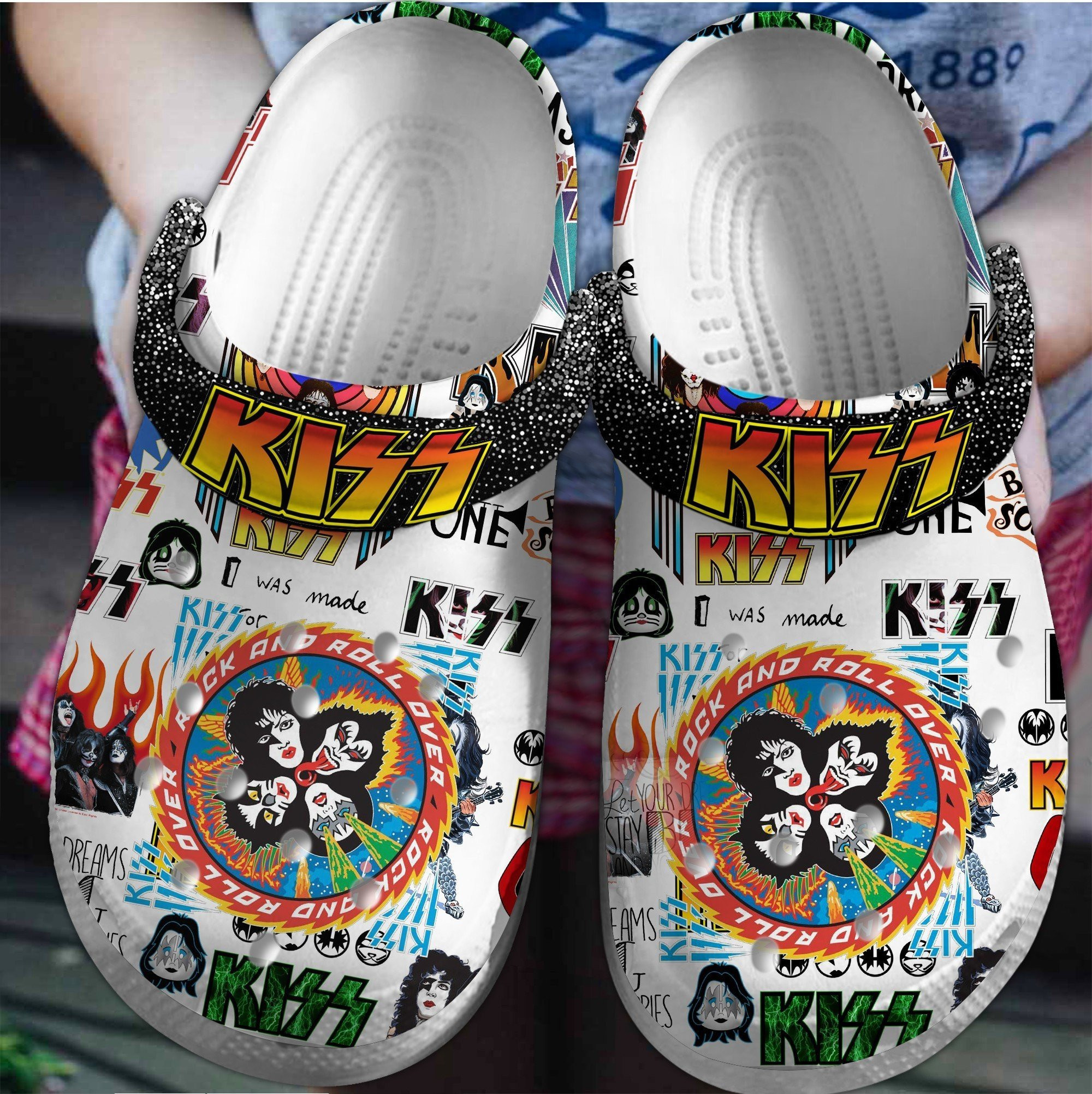 Kiss Musics Music Crocs Crocband Clogs Shoes