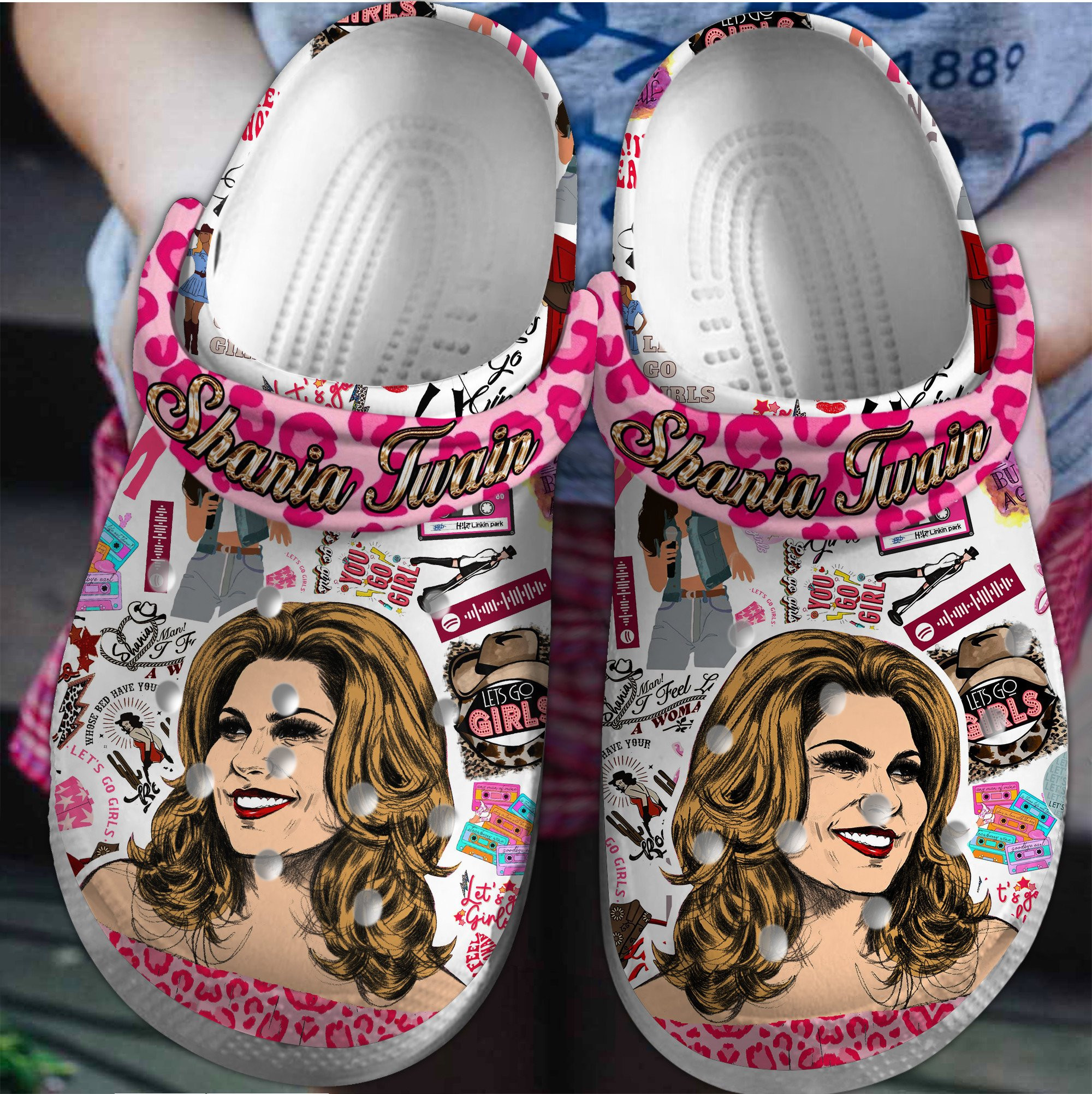 Shania Twain Music Crocs Crocband Clogs Shoes