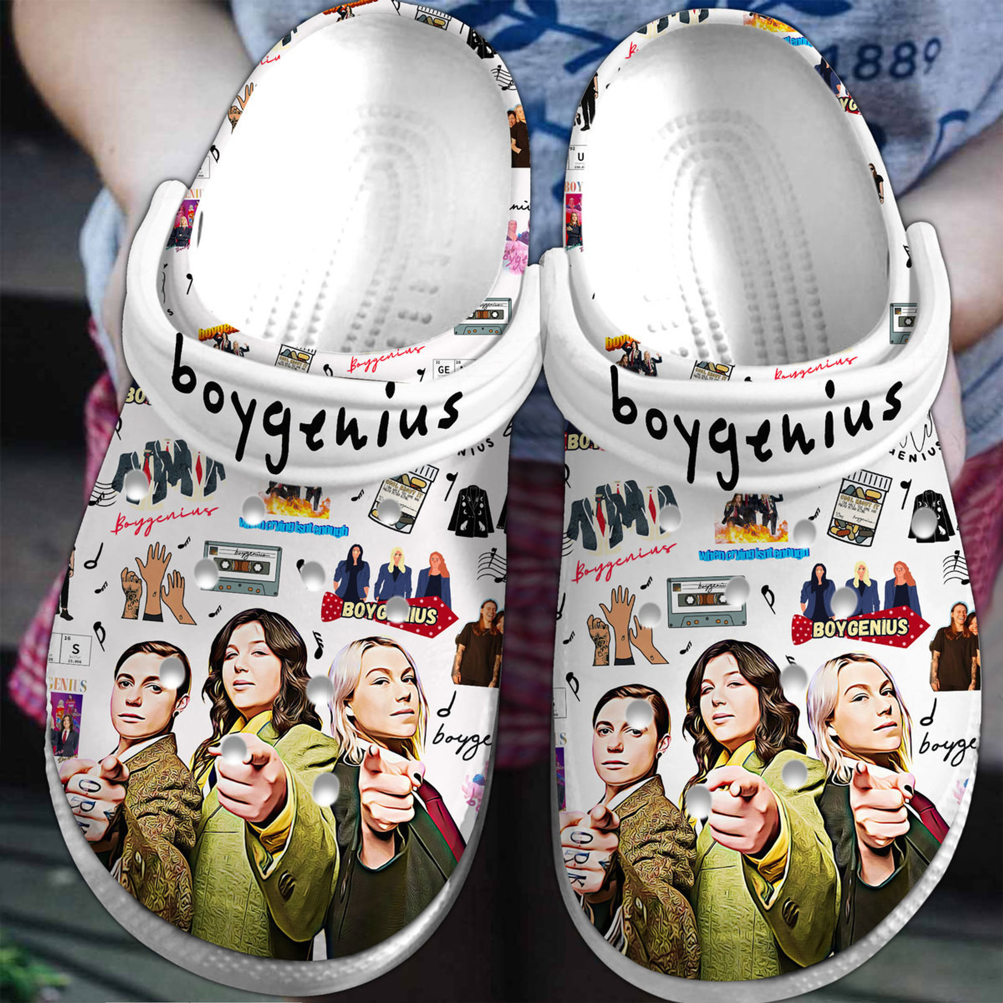 Boygenius Music Crocs Crocband Clogs Shoes