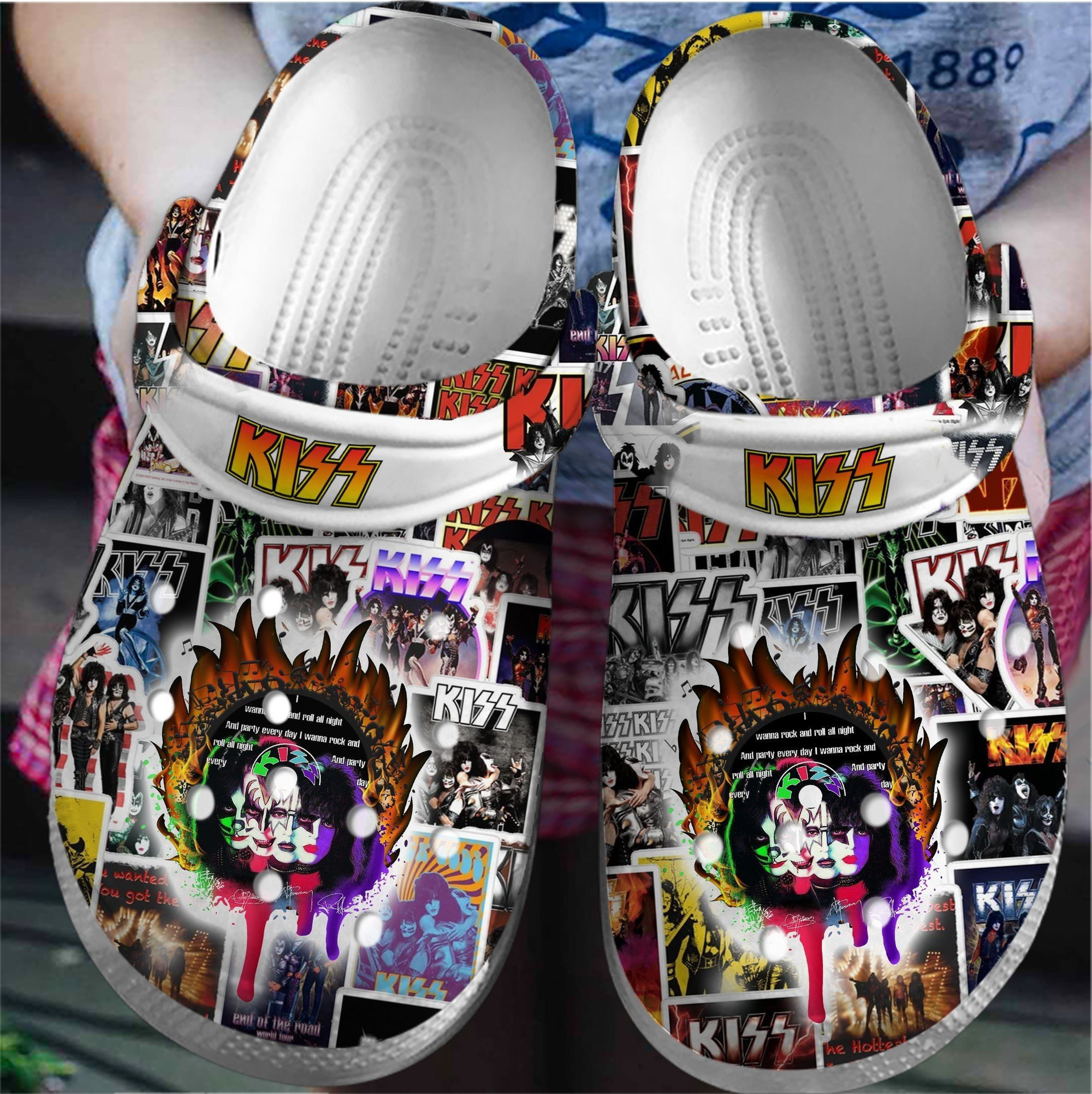 Kiss Music Crocs Crocband Clogs Shoes