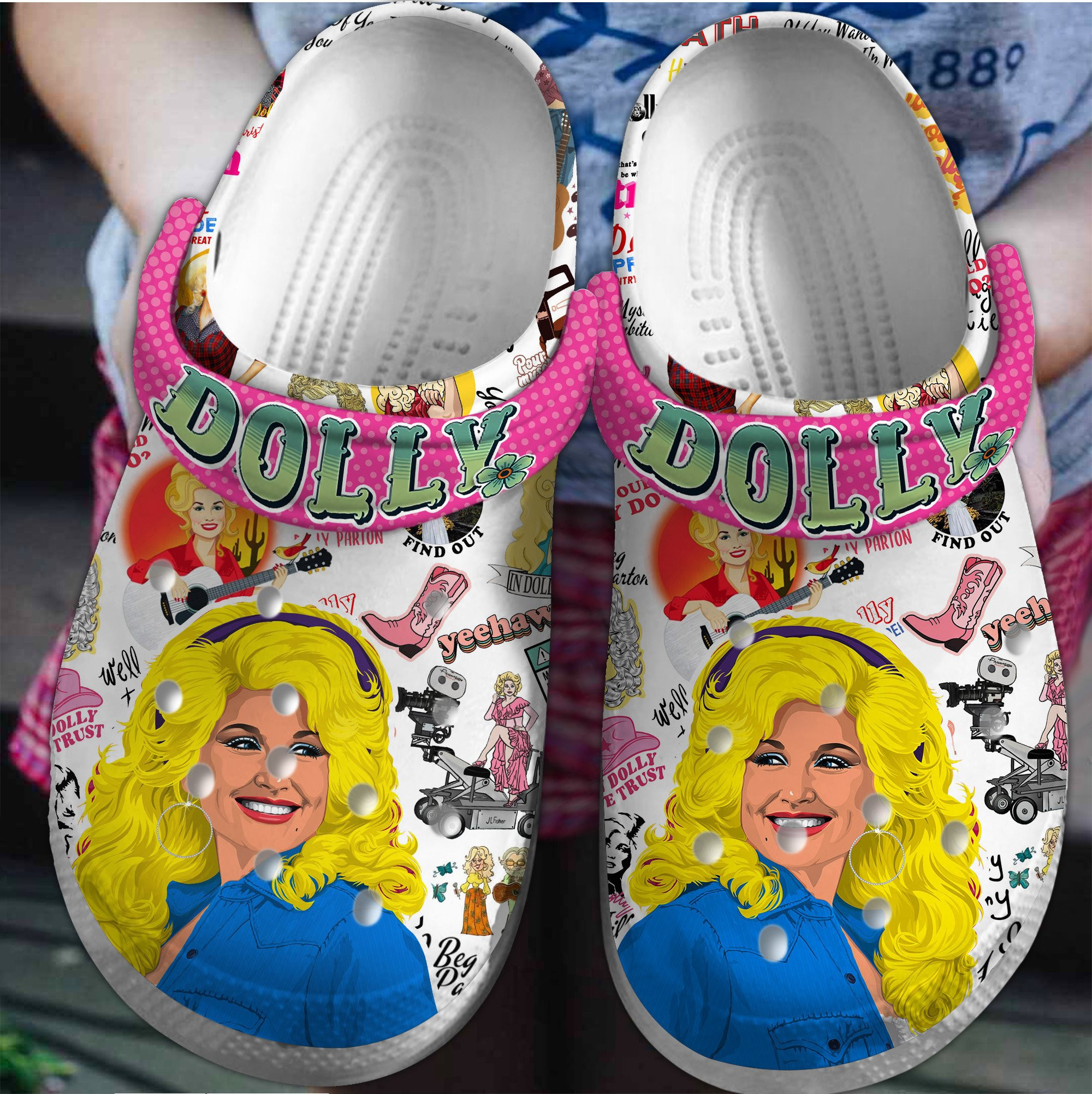 Dolly Parton Music Crocs Crocband Clogs Shoes