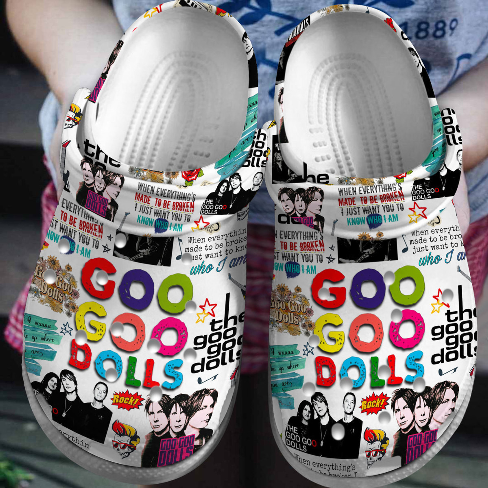 Goo Goo Dolls Music Crocs Crocband Clogs Shoes