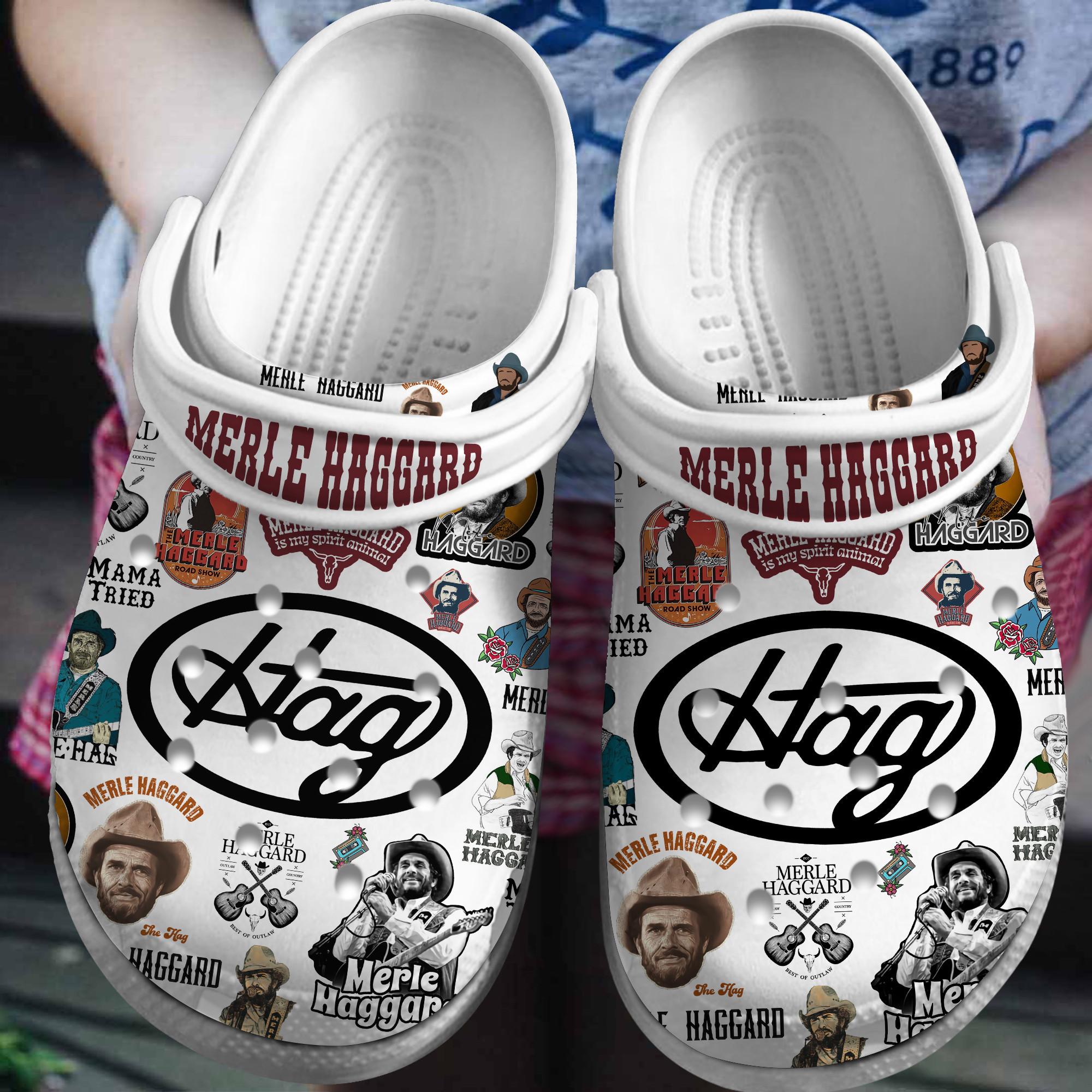 Merle Haggard Music Crocs Crocband Clogs Shoes