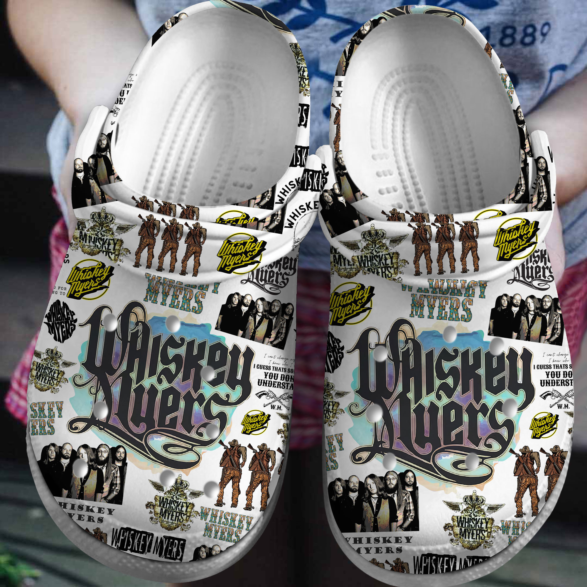 Whiskey Myers Music Crocs Crocband Clogs Shoes