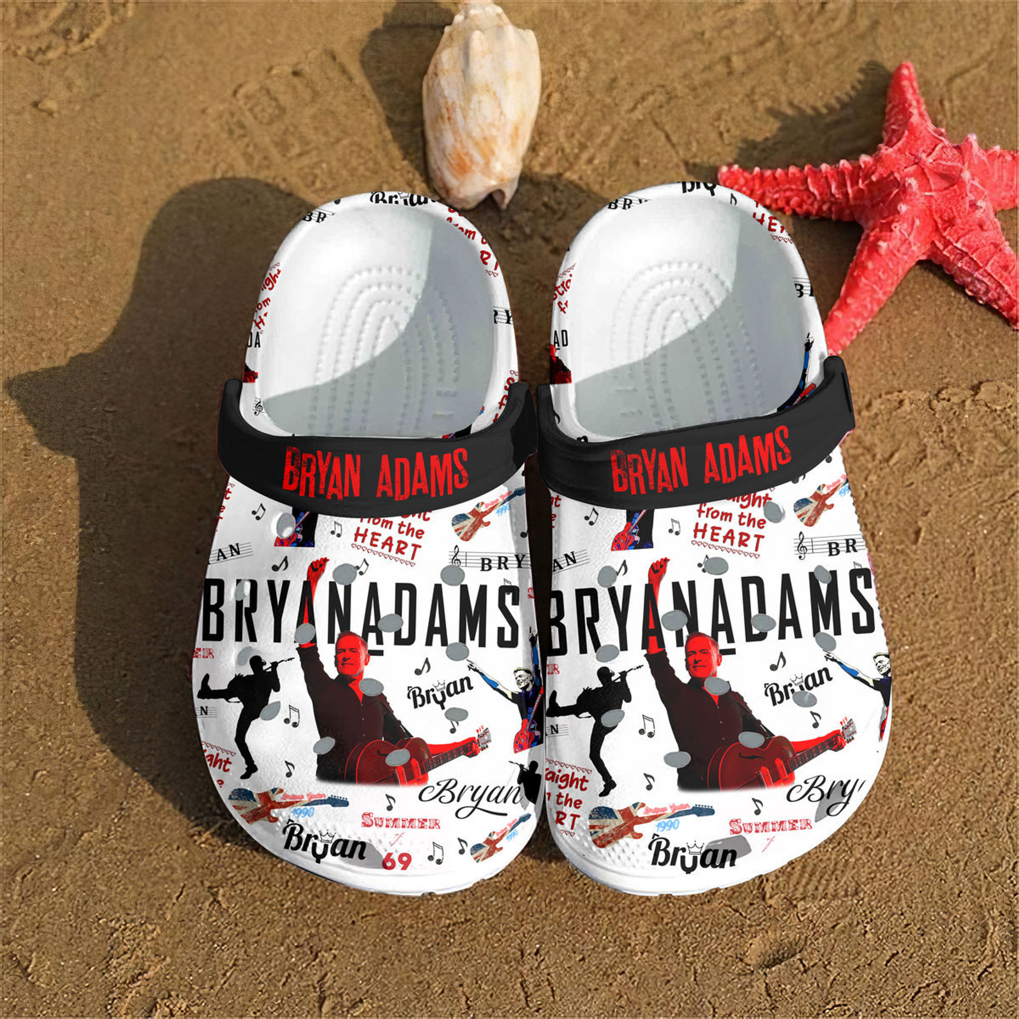 Bryan Adams Music Crocs Crocband Clogs Shoes
