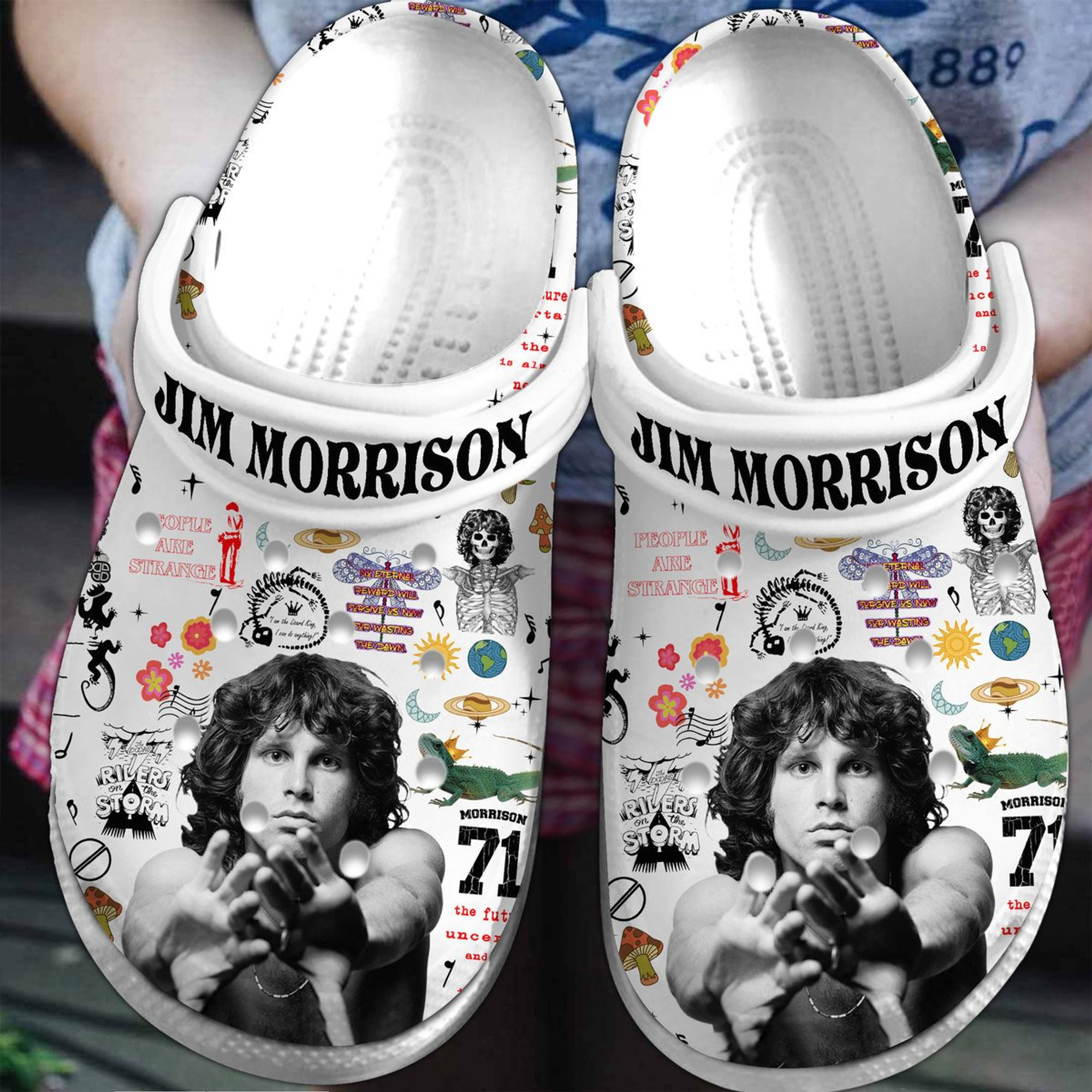 Jim Morrison Crocs Crocband Clogs Shoes