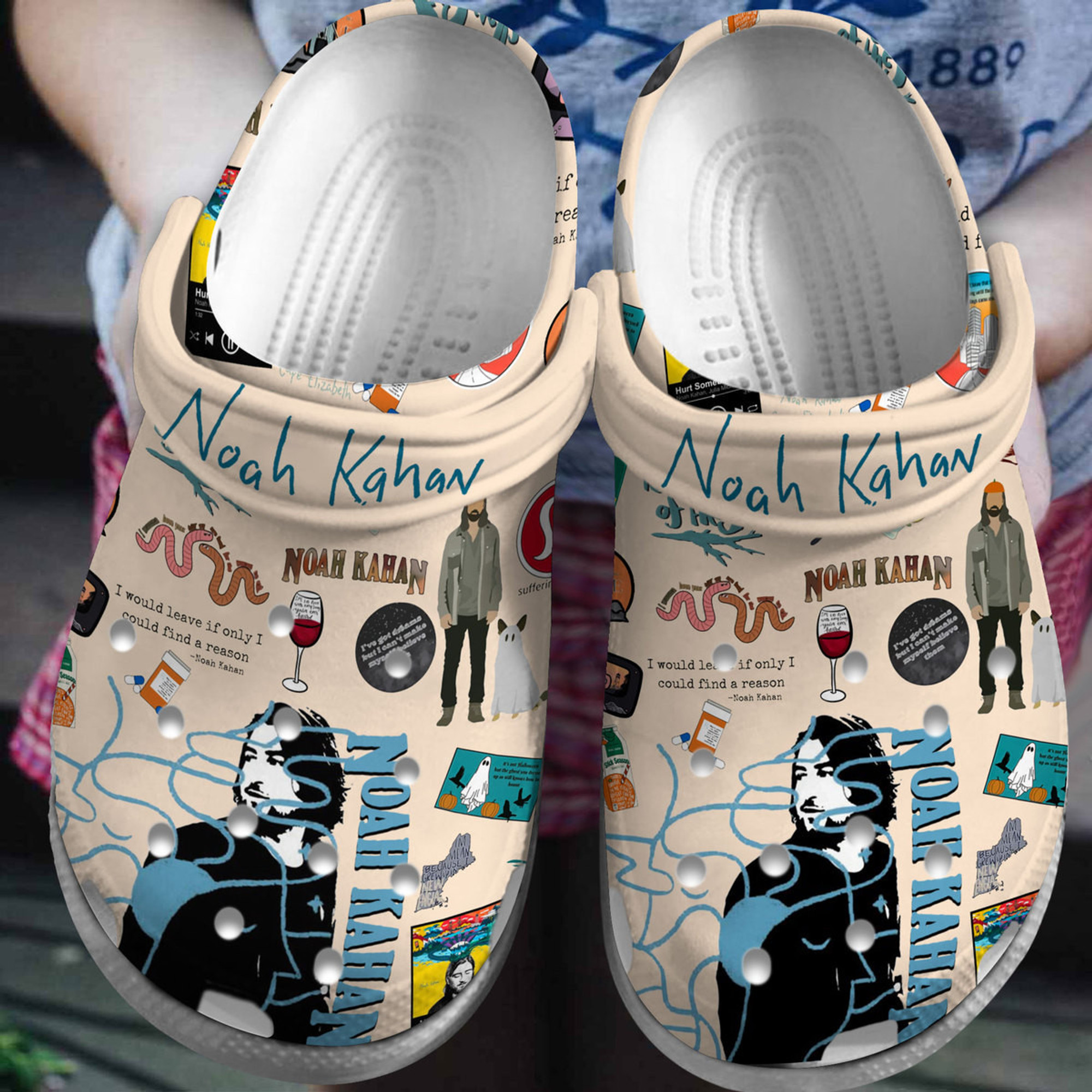 Noah Kahan Music Crocs Crocband Clogs Shoes