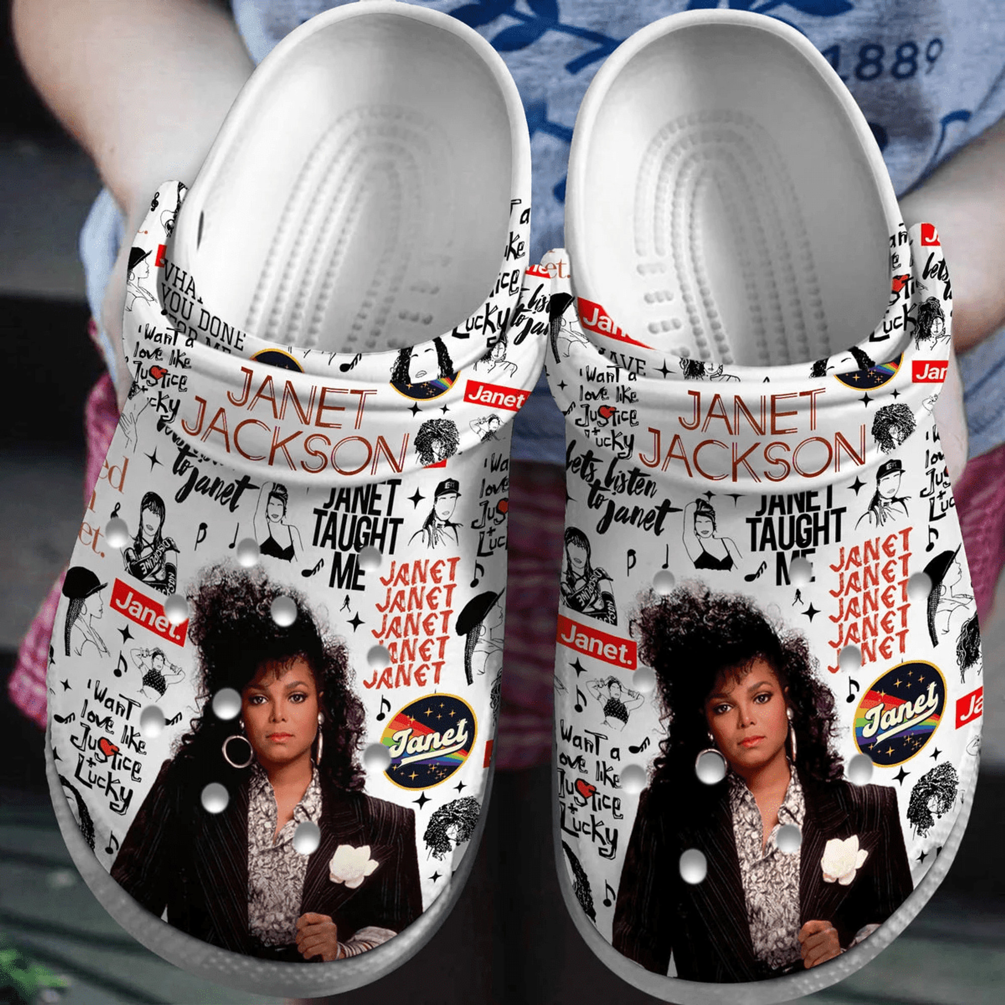 Janet Jackson Crocs Crocband Clogs Shoes