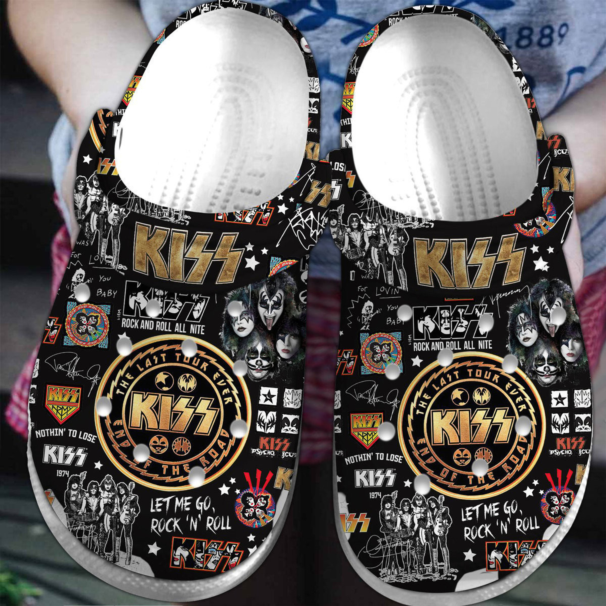 Kiss Music Crocs Crocband Clogs Shoes