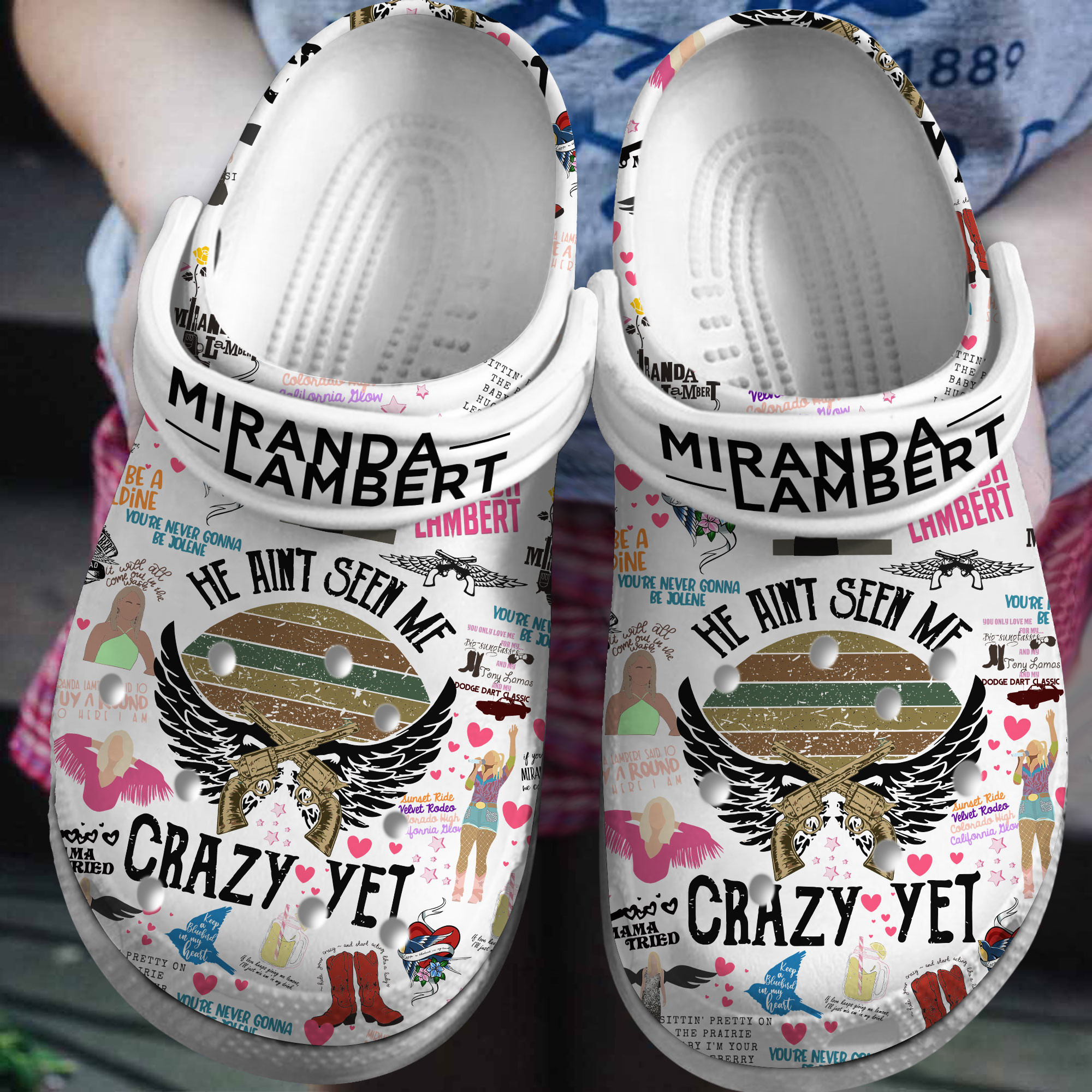 Miranda Lambert Tour Crocs Crocband Clogs Shoes