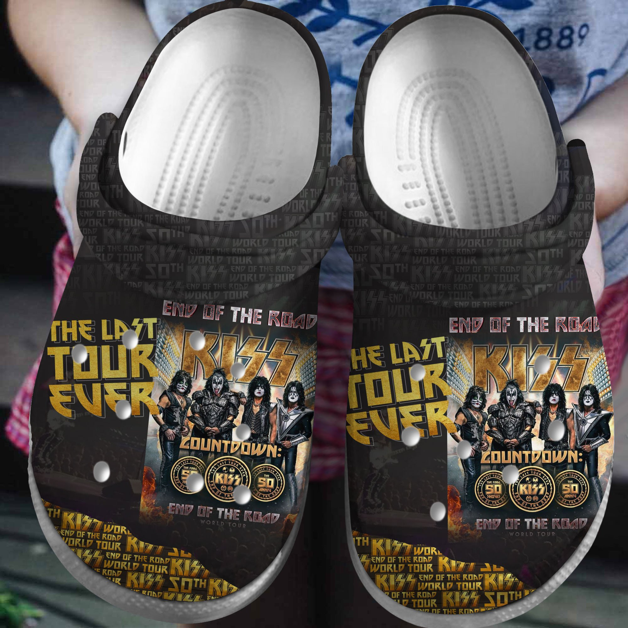 Kiss Tour Crocs Crocband Clogs Shoes