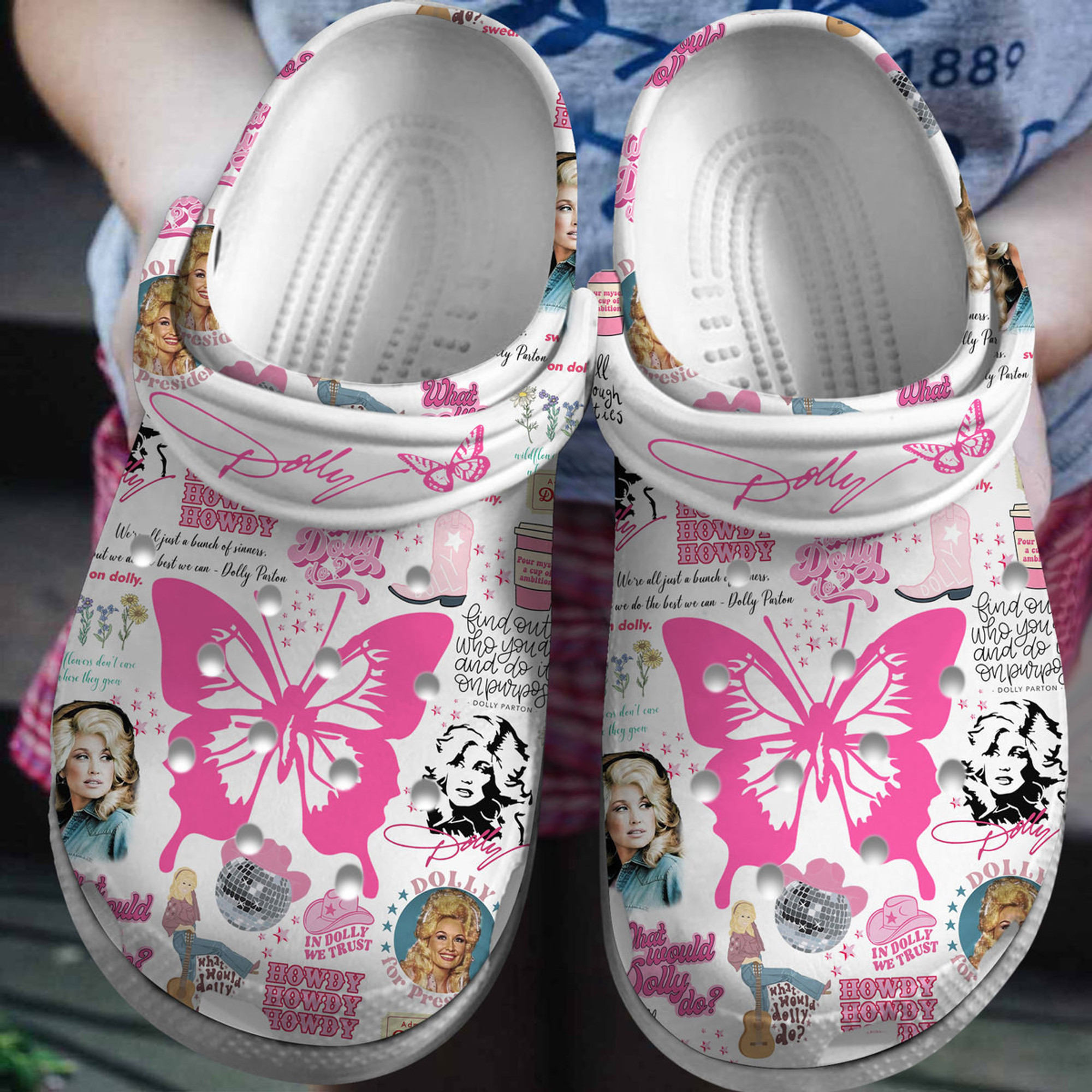 Dolly Parton Music Crocs Crocband Clogs Shoes