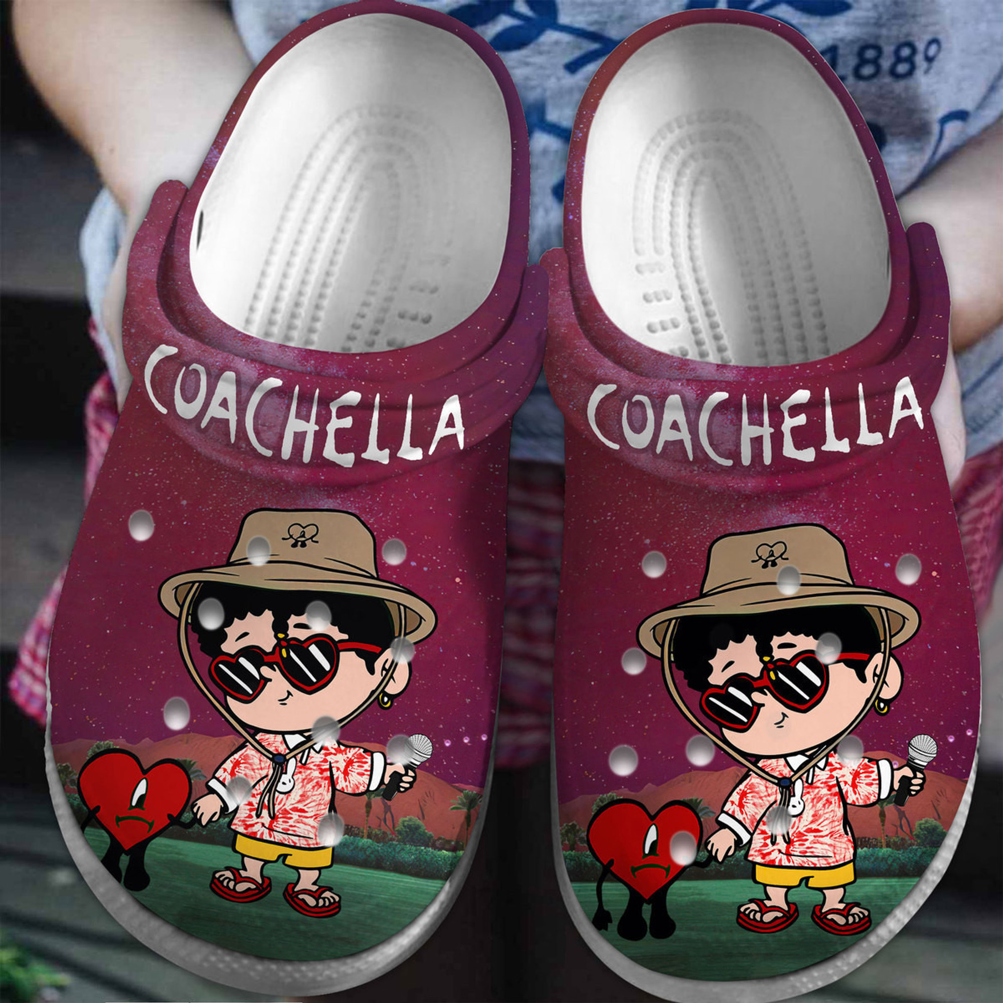 Bad Bunny Tour Crocs Crocband Clogs Shoes