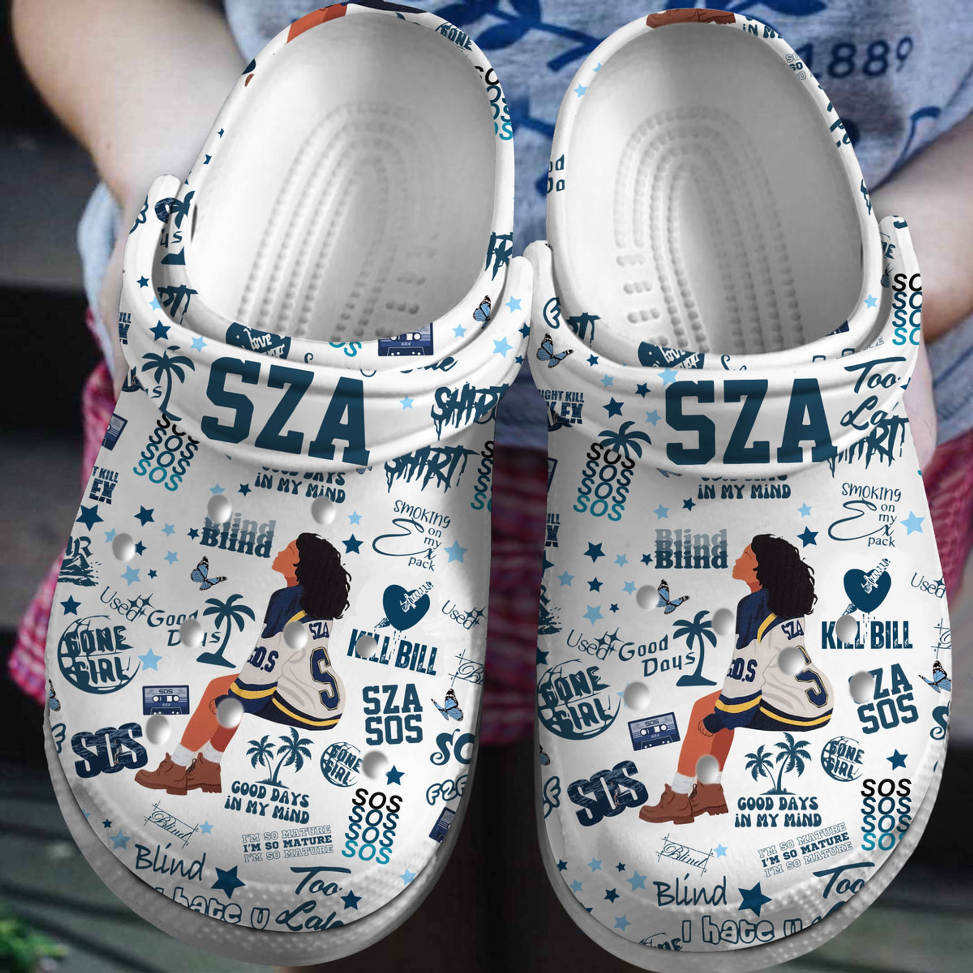Sza Music Crocs Crocband Clogs Shoes