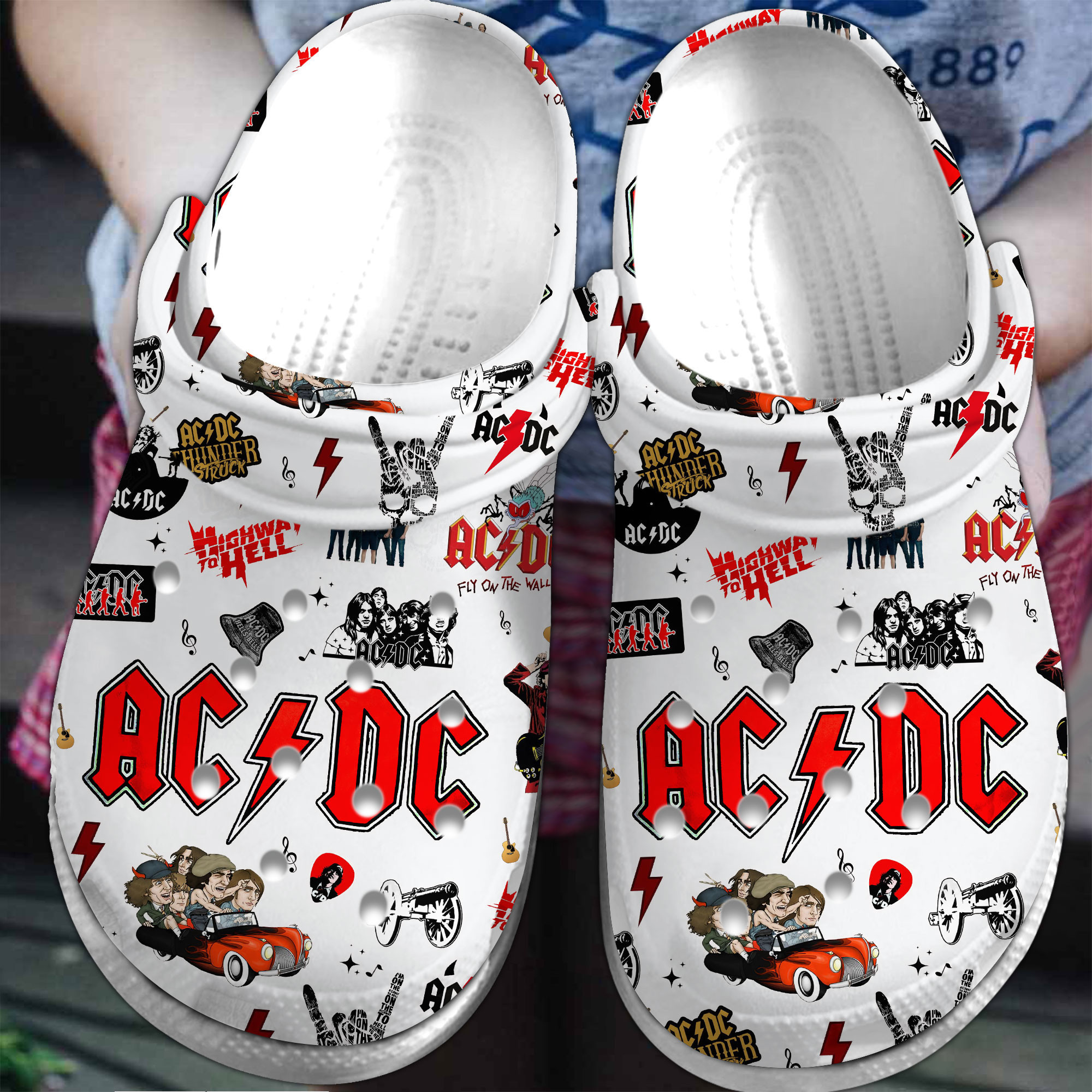Ac/Dc Music Crocs Crocband Clogs Comfortable For Men Women