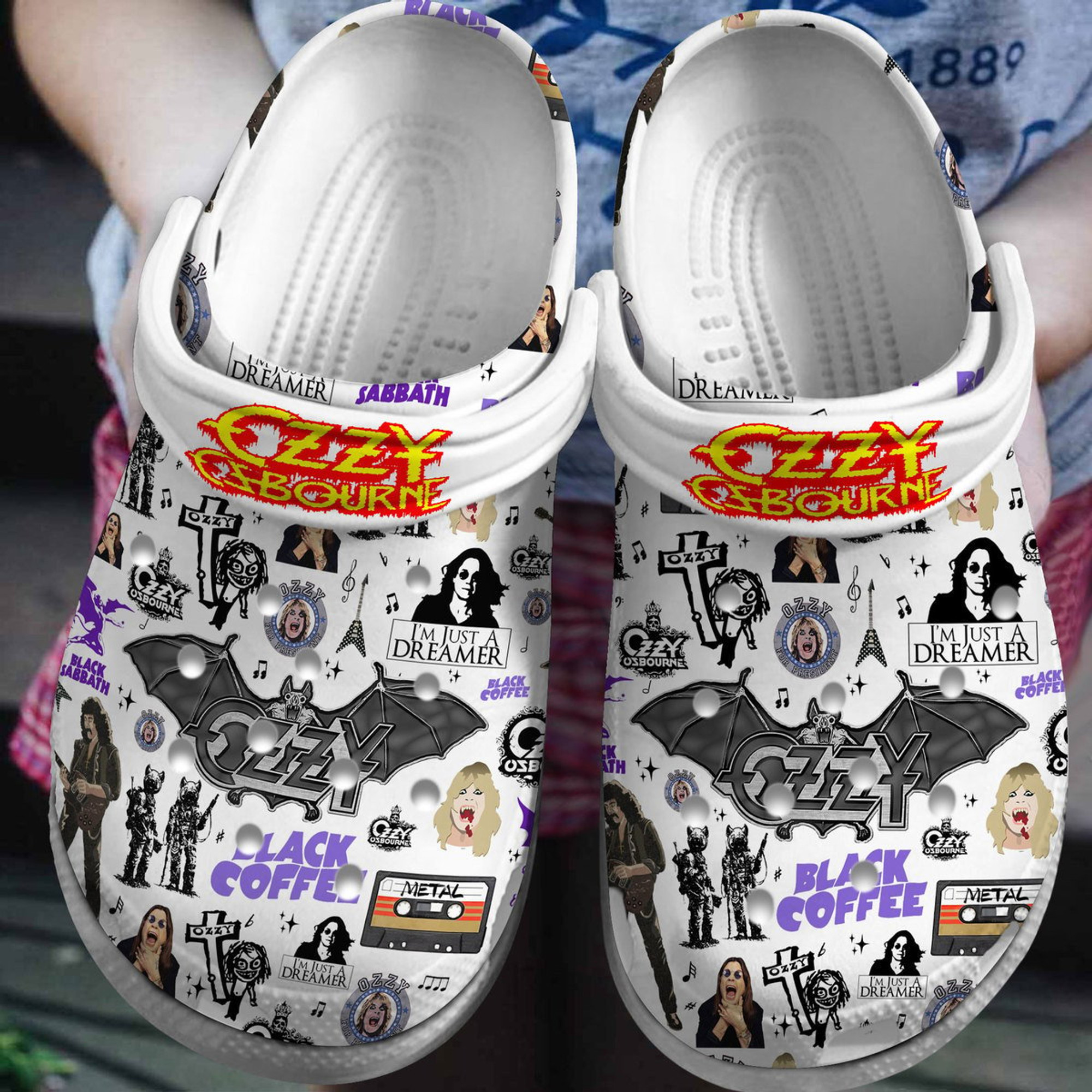 Ozzy Osbourne Music Crocs Crocband Clogs Comfortable For Men Women