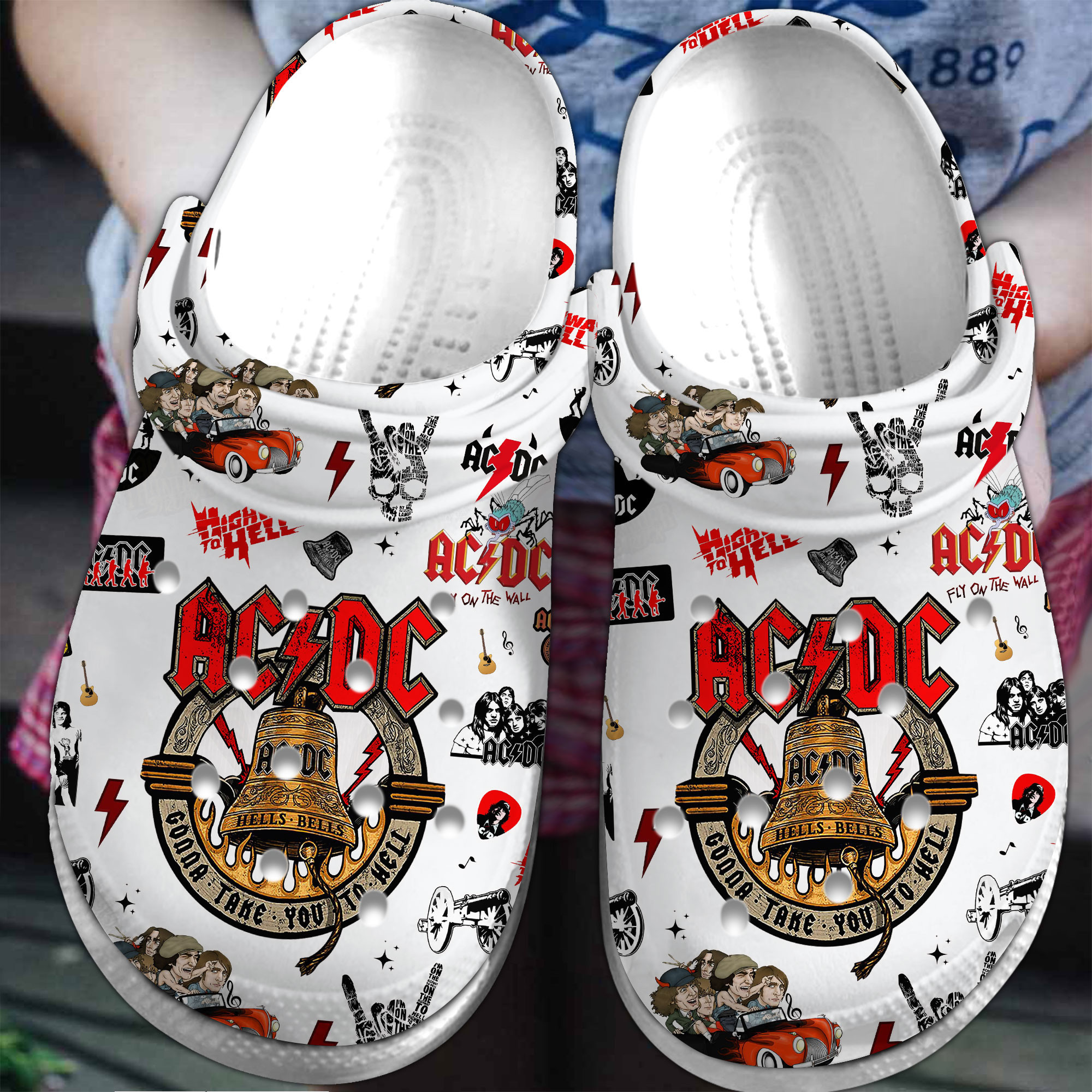 Ac/Dc Music Crocs Crocband Clogs Comfortable For Men Women