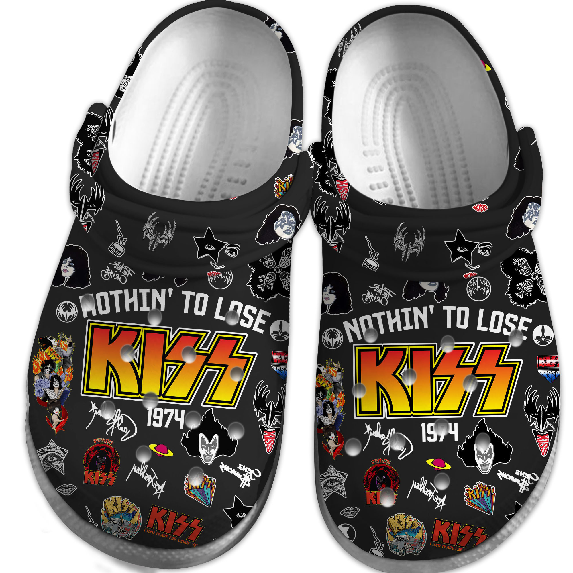 Kiss Music Crocs Crocband Clogs Comfortable For Men Women