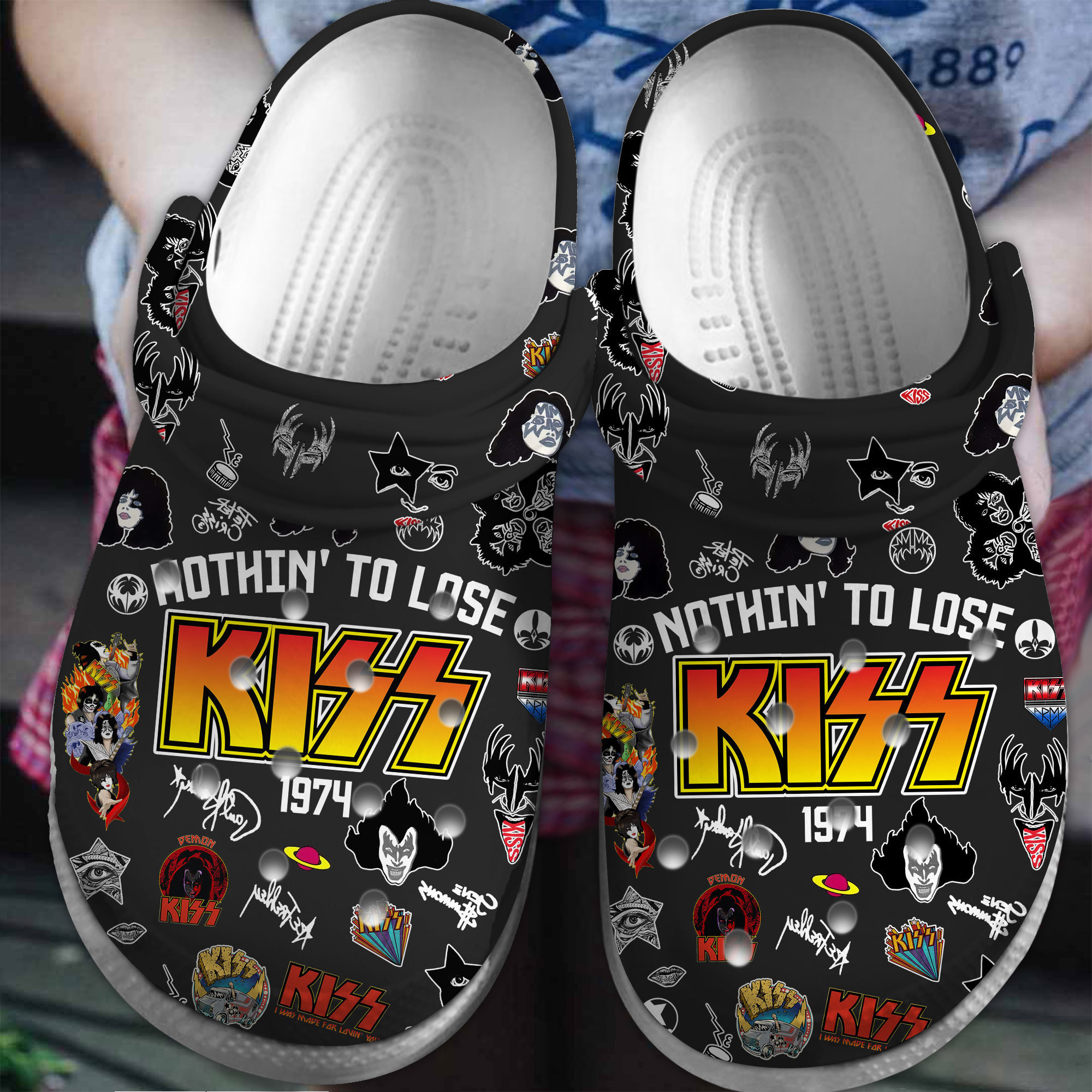 Kiss Music Crocs Crocband Clogs Comfortable For Men Women
