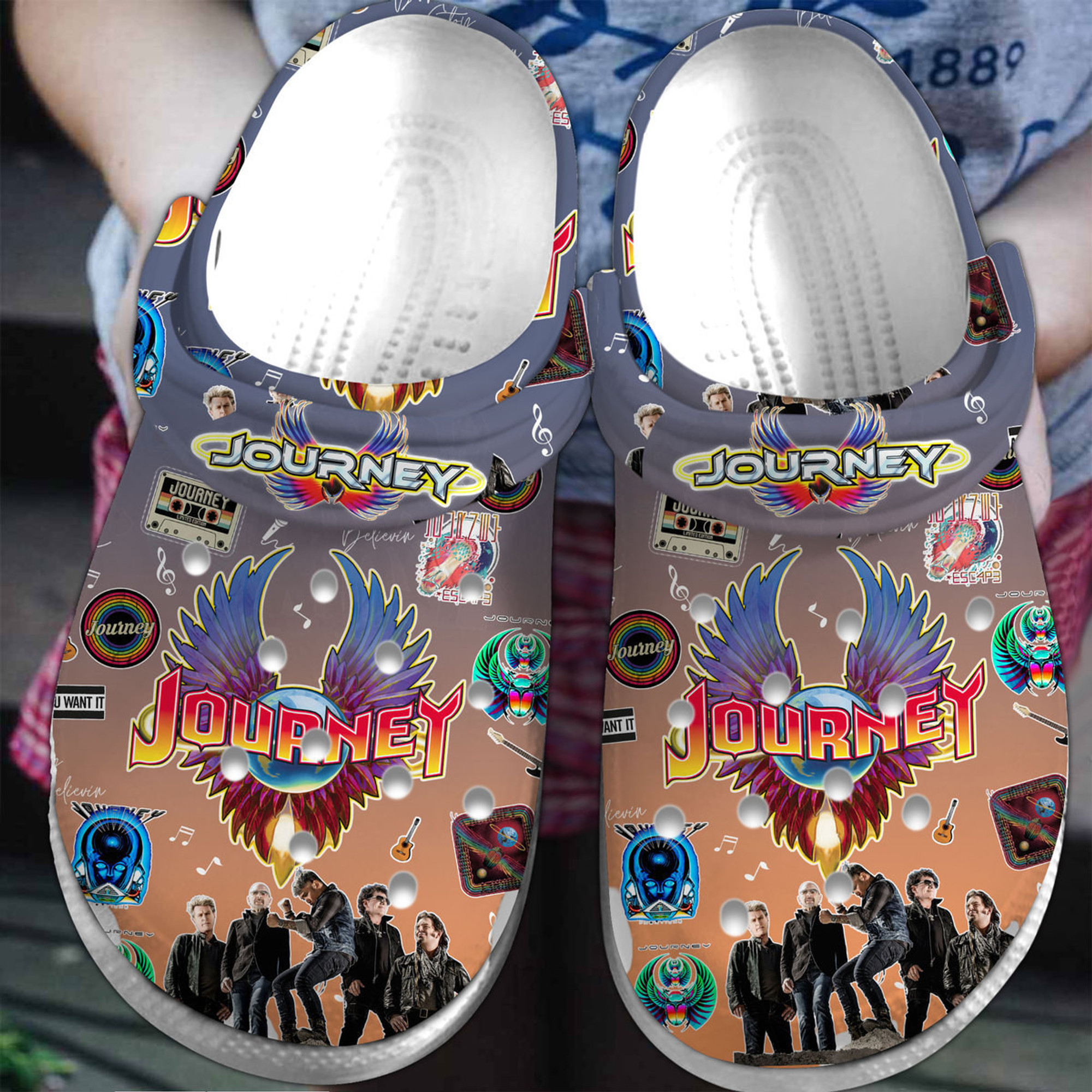Jouney Music Crocs Crocband Clogs Comfortable For Men Women