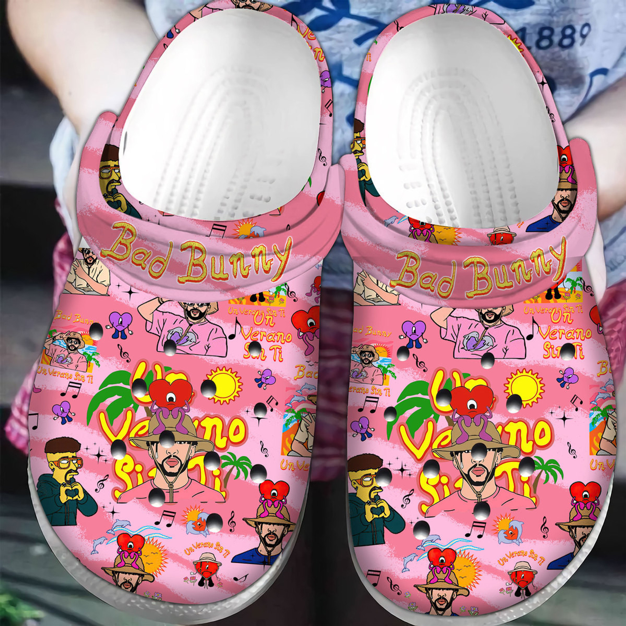 Bad Bunny Music Crocs Crocband Clogs Comfortable For Men Women