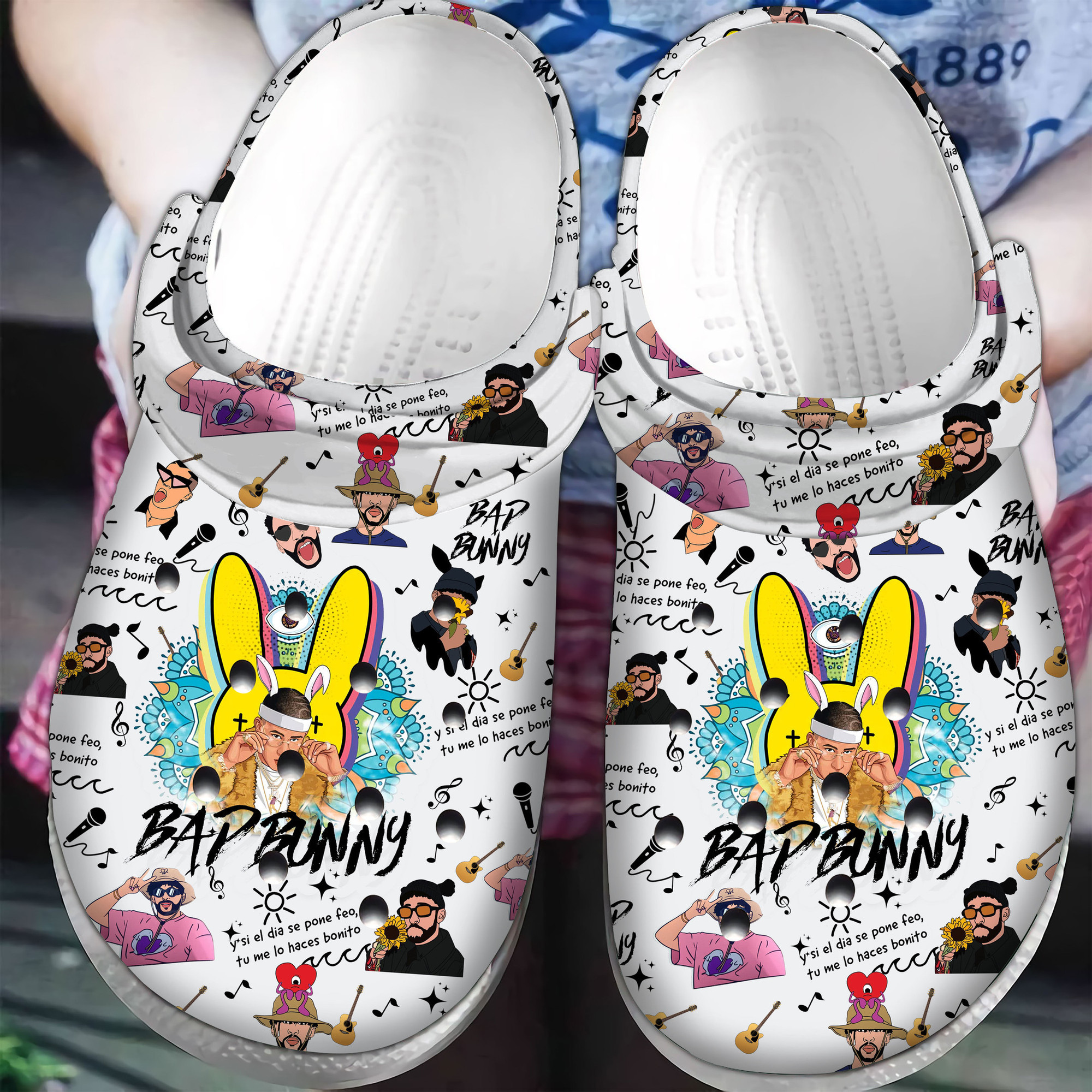 Bad Bunny Music Crocs Crocband Clogs Comfortable For Men Women