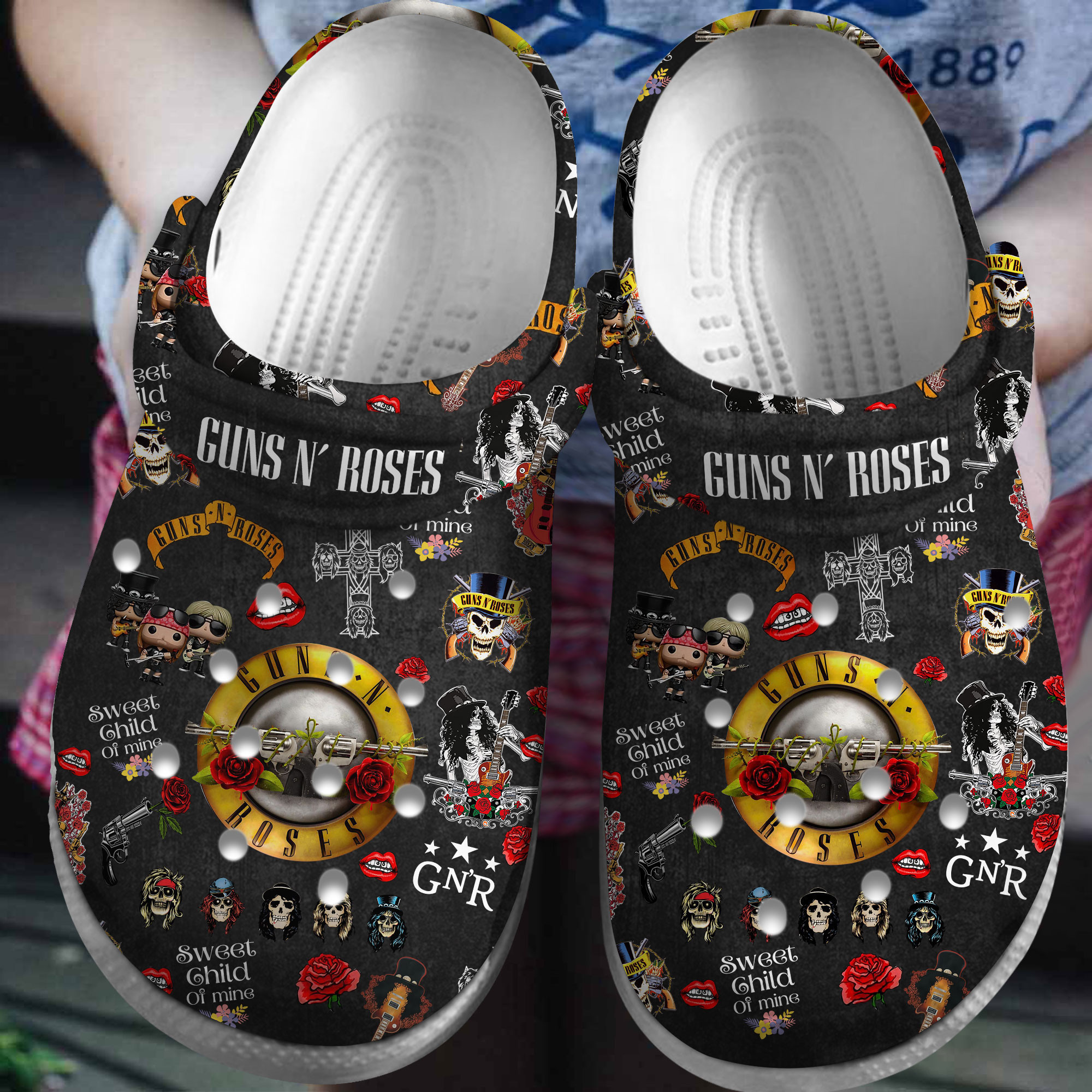Guns N’ Roses Music Crocs Crocband Clogs Comfortable For Men Women