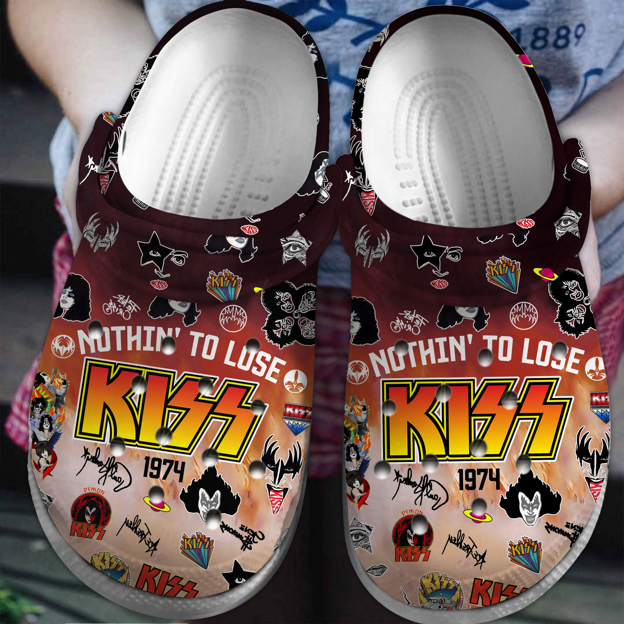 Kiss Music Crocs Crocband Clogs Comfortable For Men Women