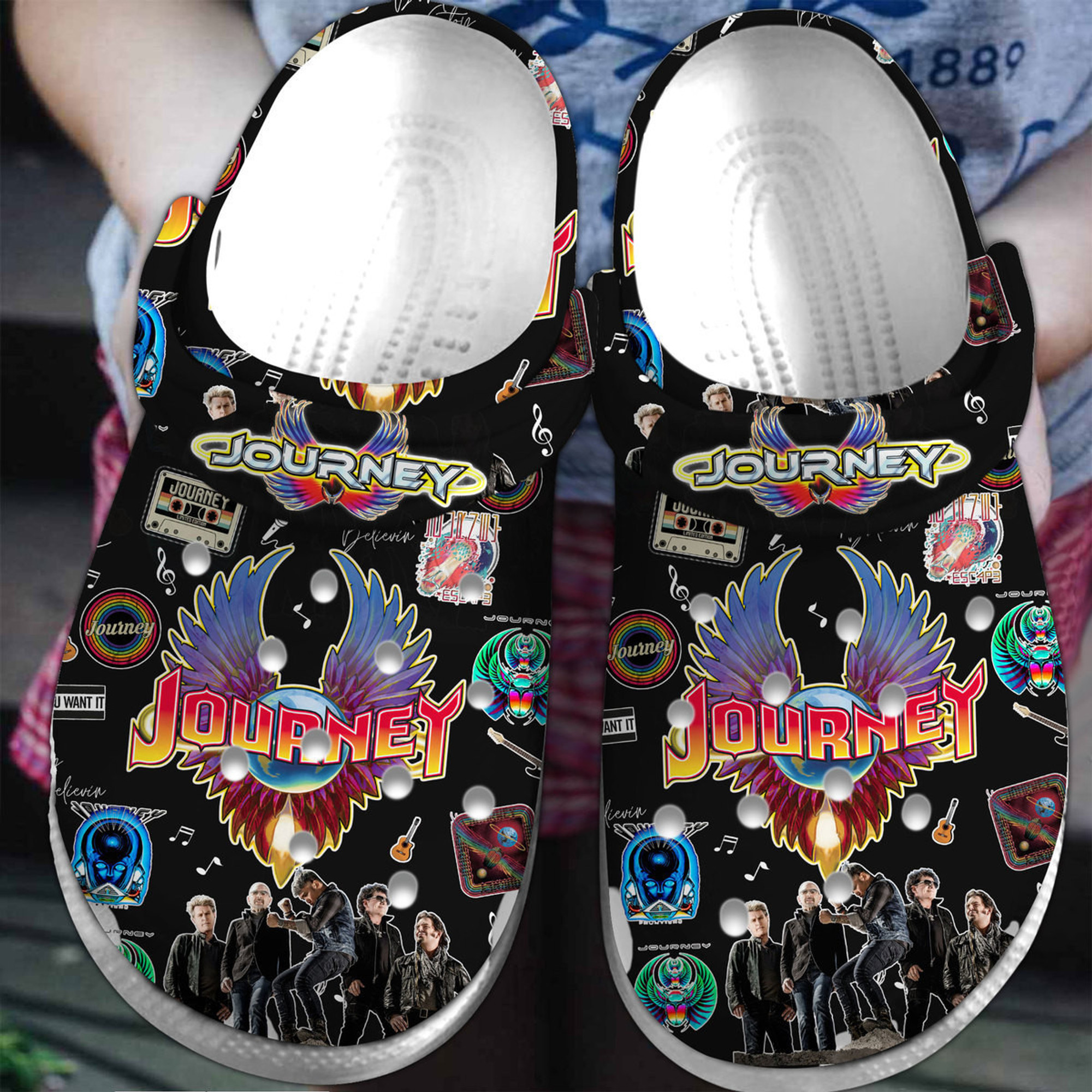 Jouney Music Crocs Crocband Clogs Comfortable For Men Women