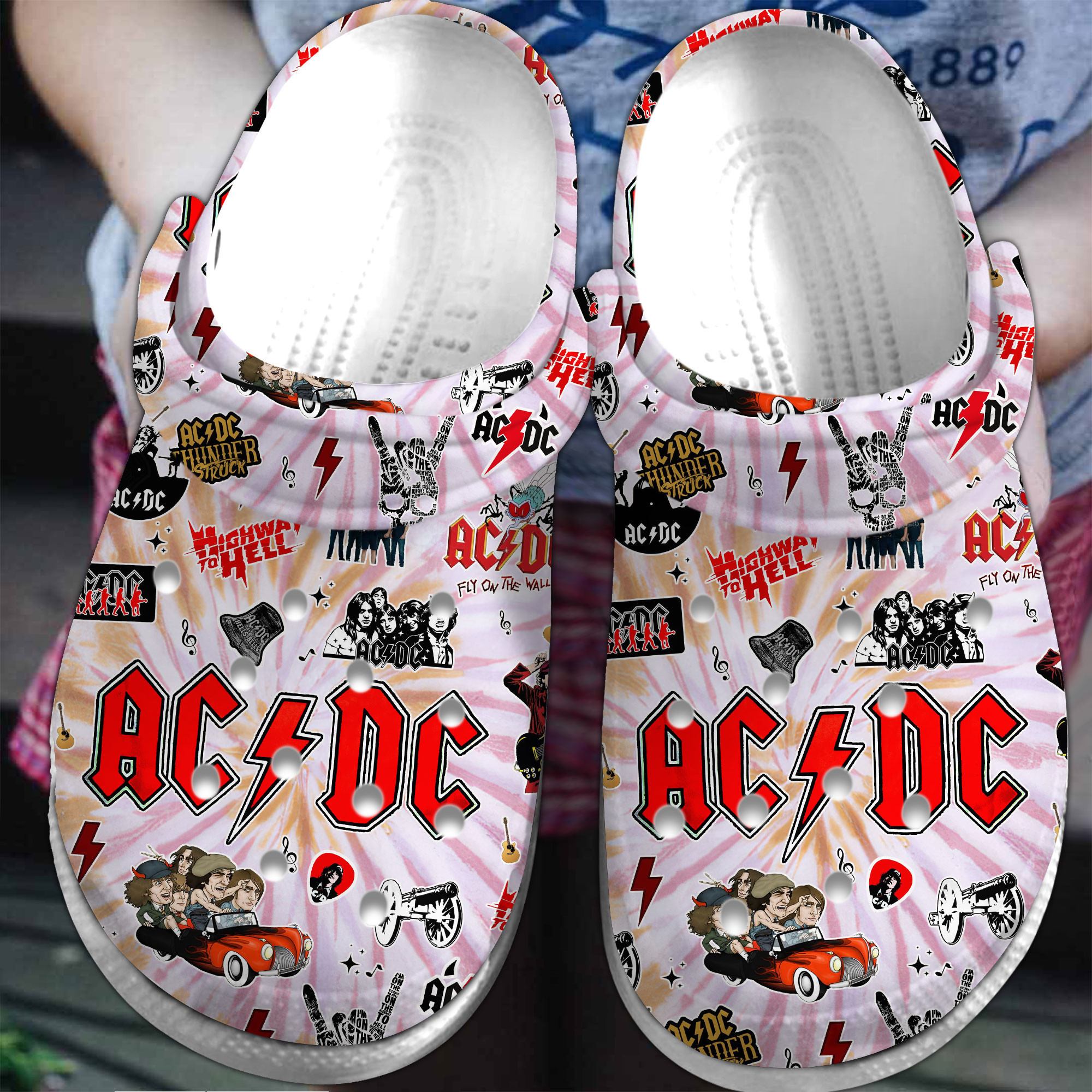 Ac/Dc Music Crocs Crocband Clogs Comfortable For Men Women