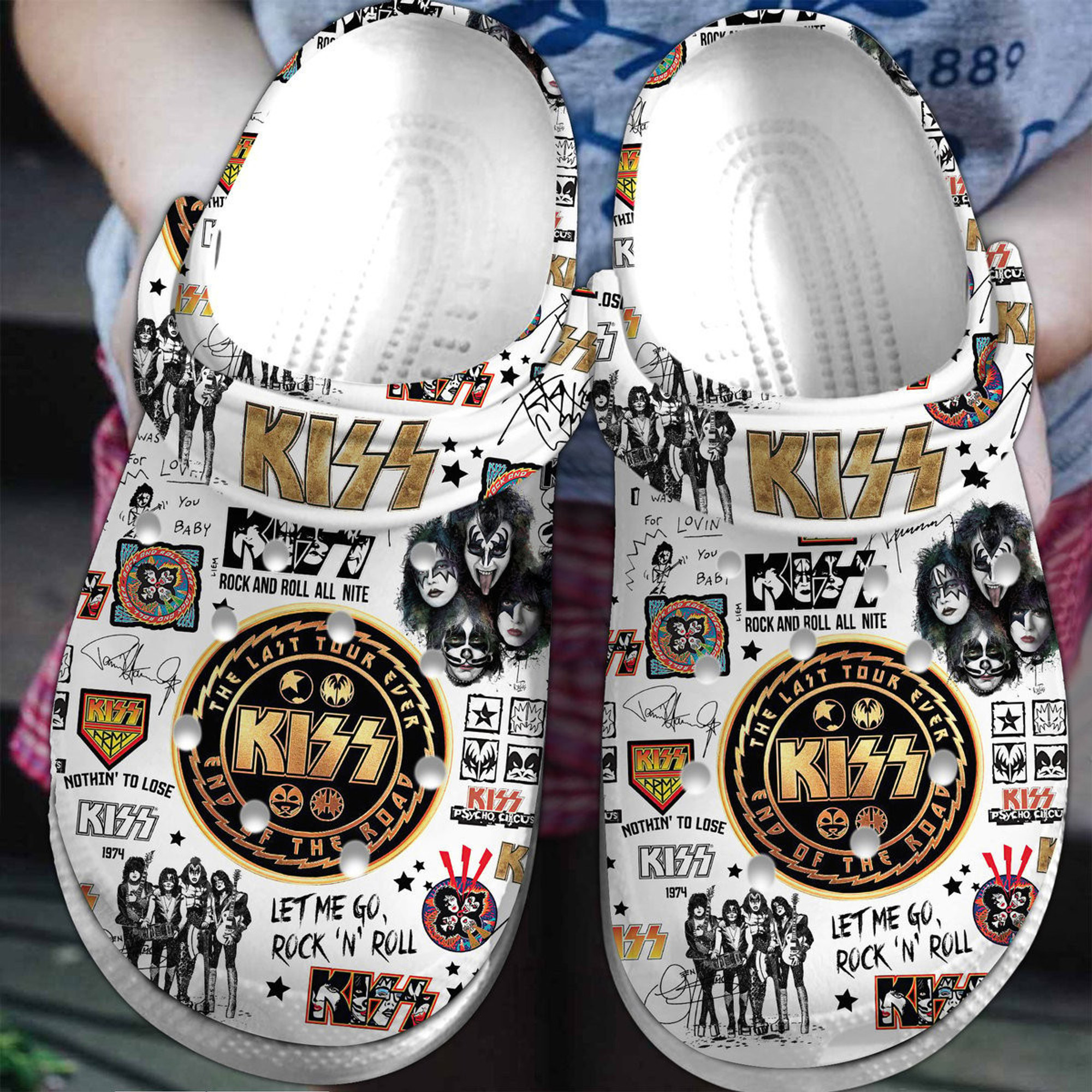 Kiss Music Crocs Crocband Clogs Comfortable For Men Women