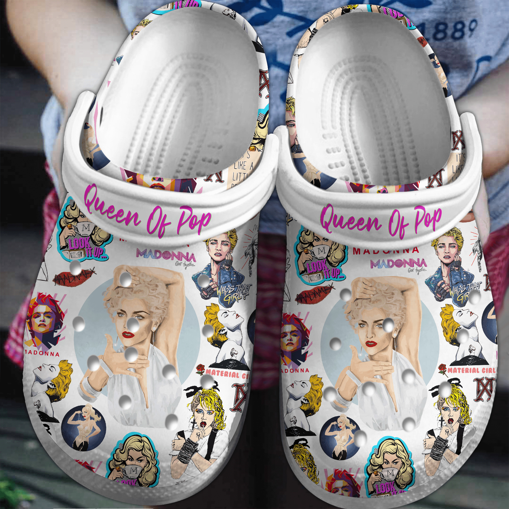 Madona Music Crocs Crocband Clogs Gift For Mom Dad Family