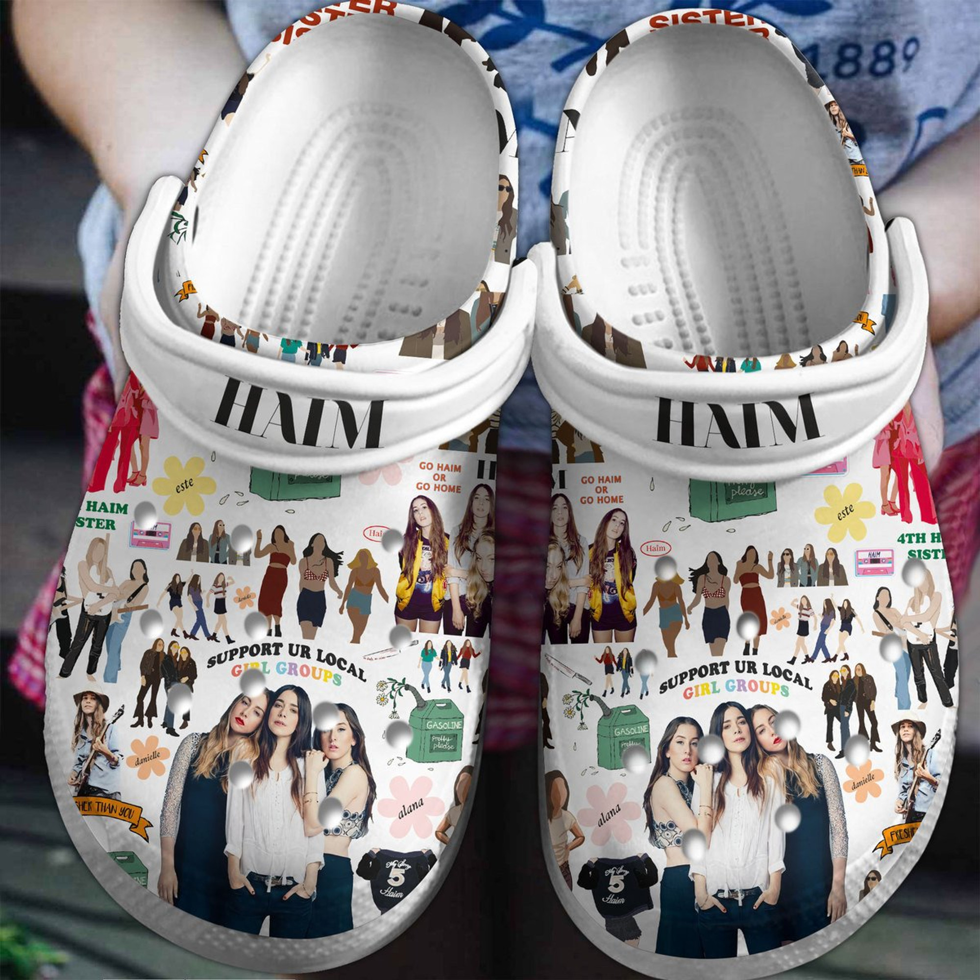 Haim Music Crocs Crocband Clogs Gift For Mom Dad Family