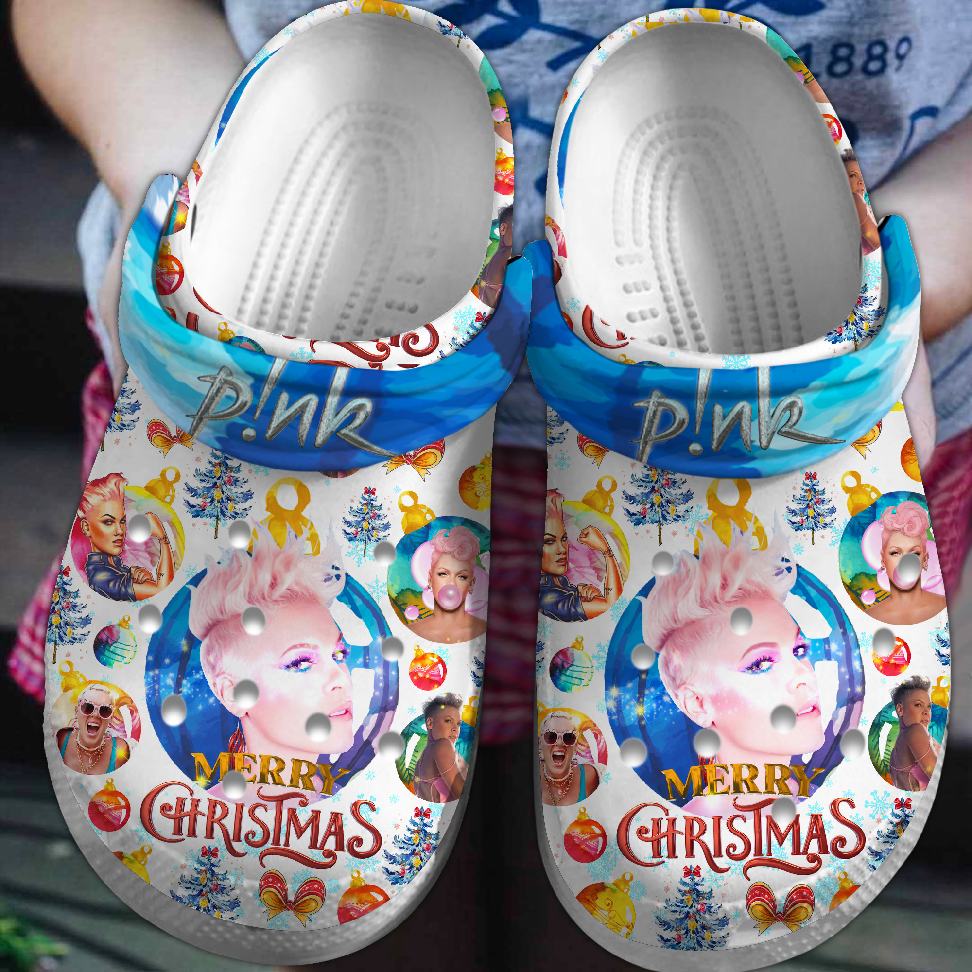 Pink Music Crocs Crocband Clogs Gift For Mom Dad Family