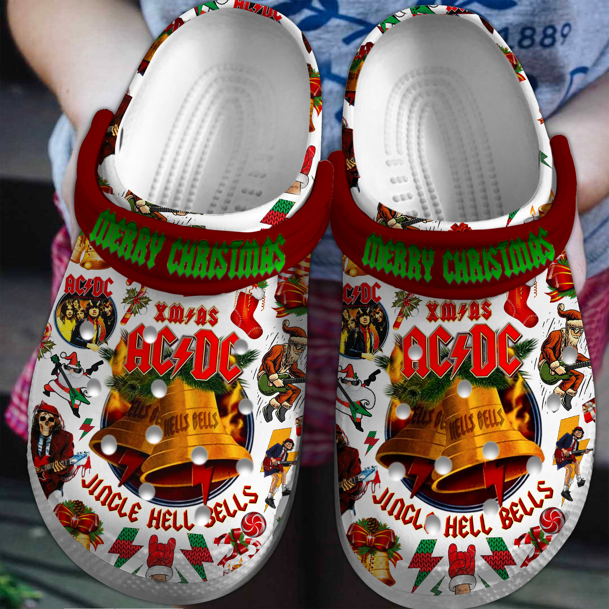 Acdc Music Crocs Crocband Clogs Gift For Mom Dad Family