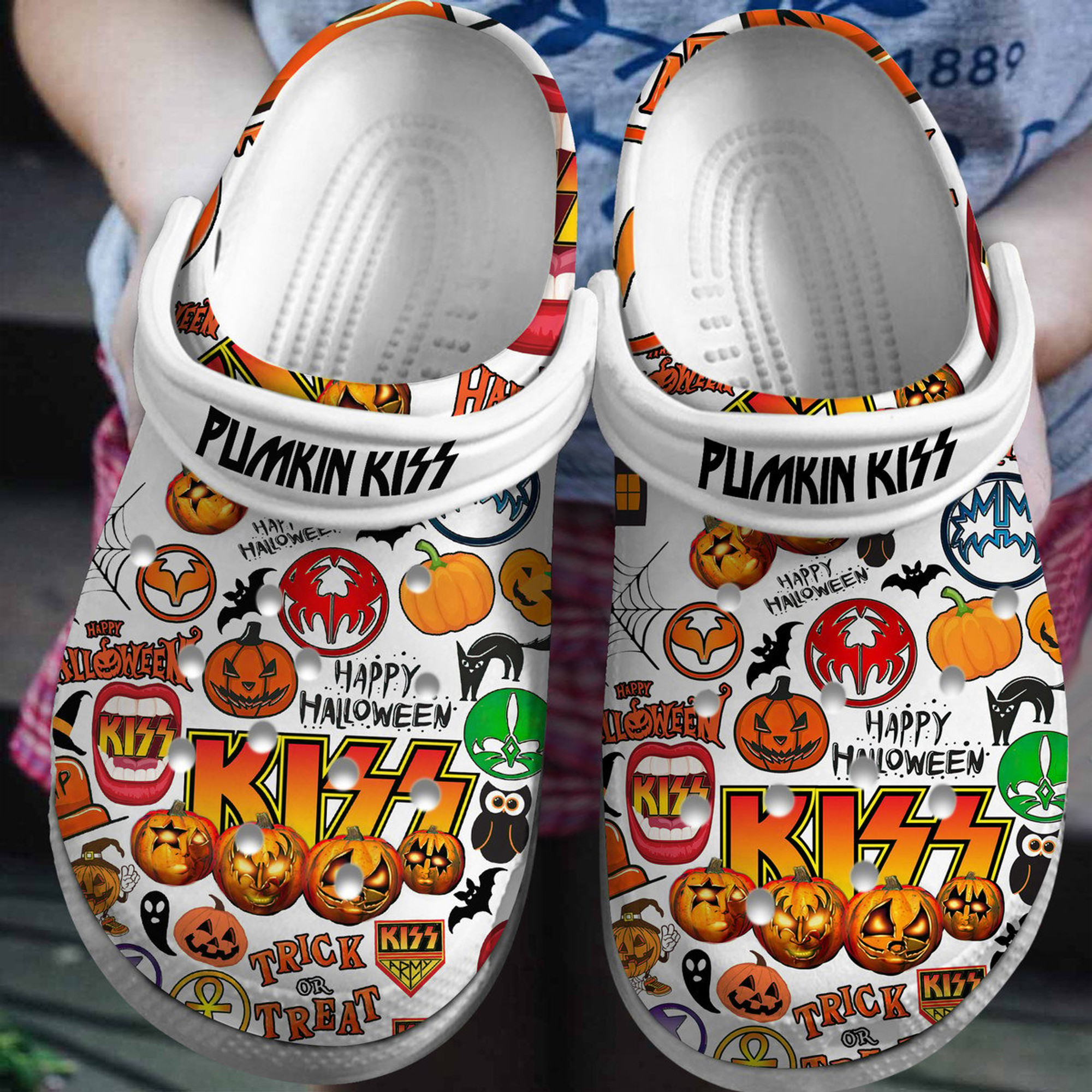 Kiss Music Crocs Crocband Clogs Gift For Mom Dad Family