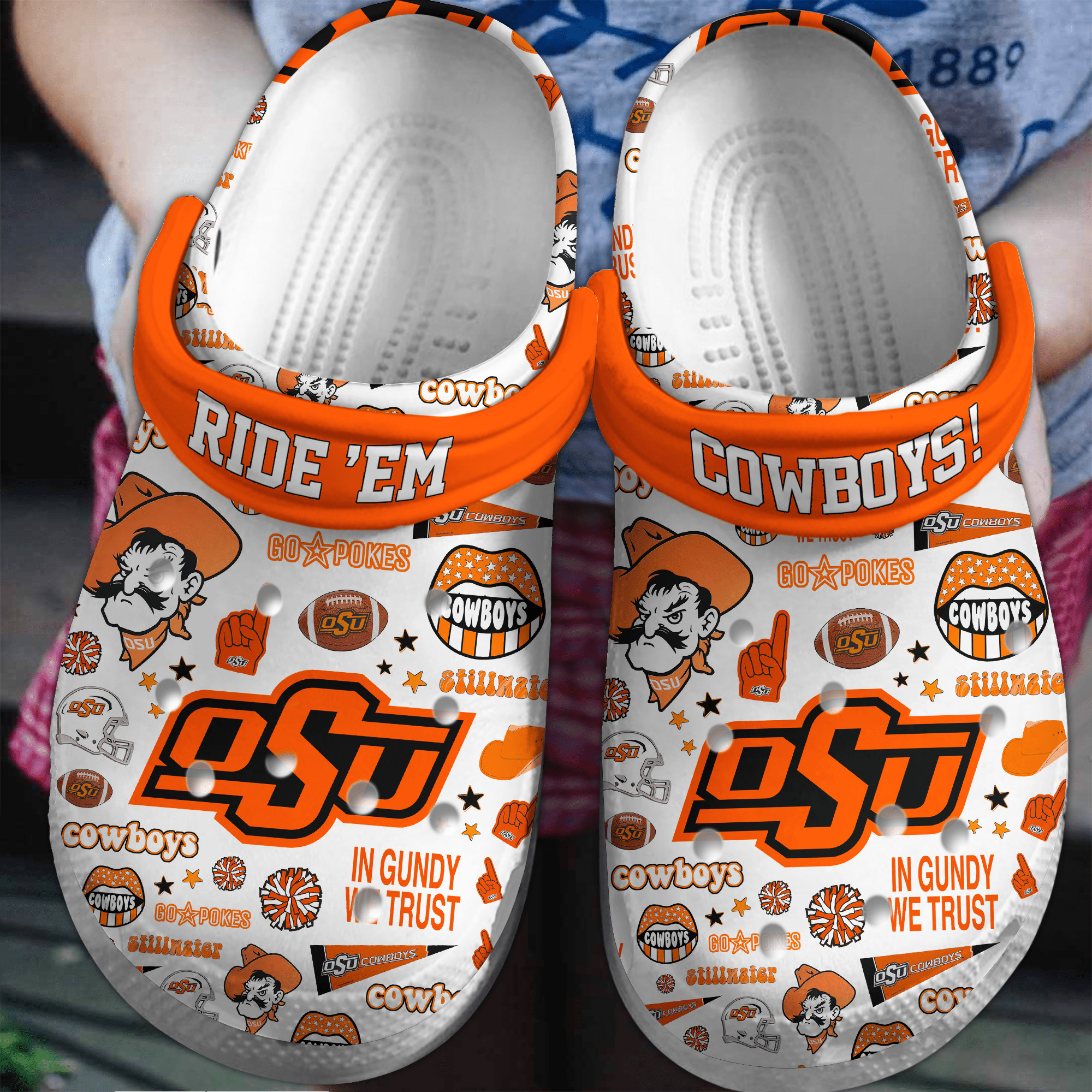 Ride ‘Em Cowboys Music Crocs Crocband Clogs Gift For Mom Dad Family