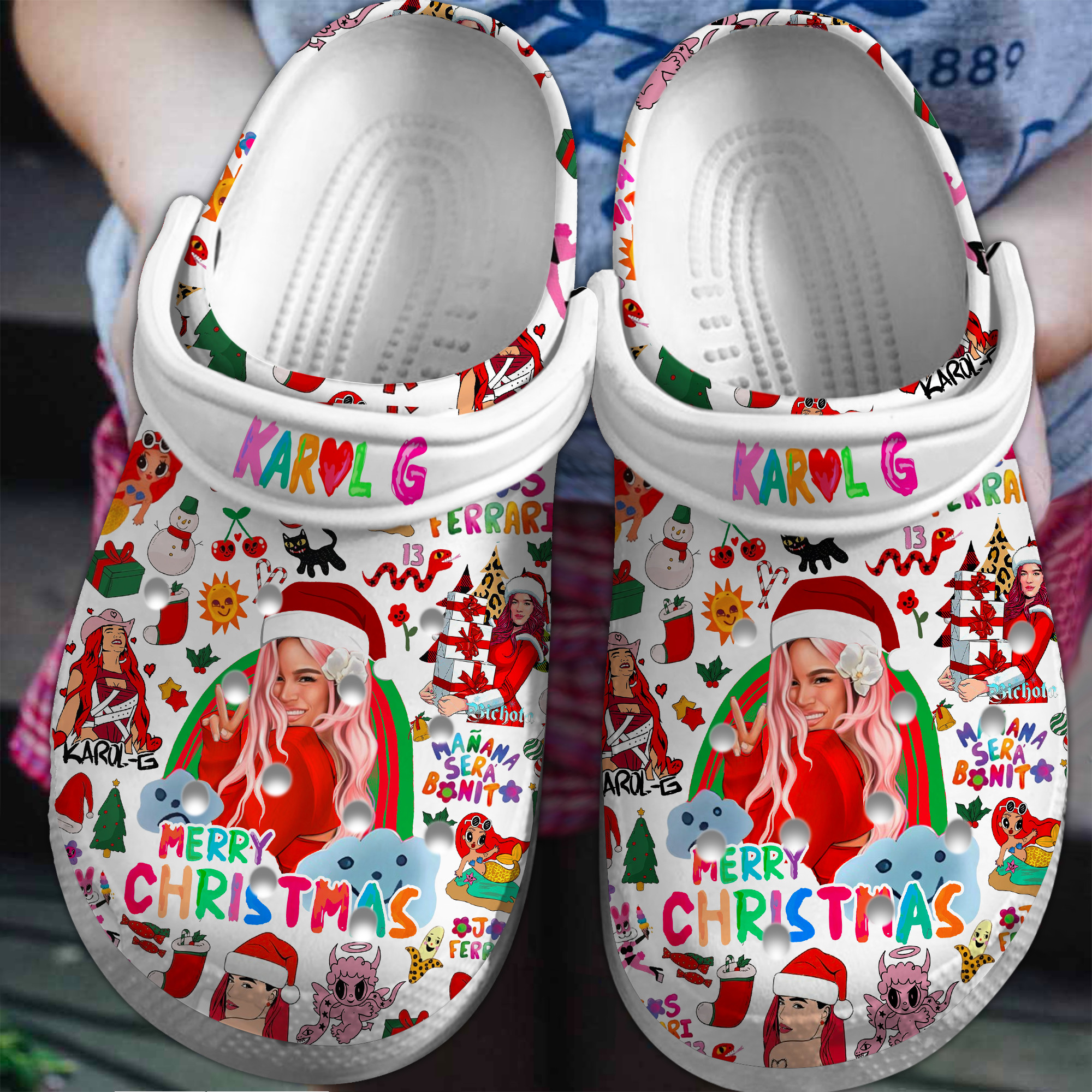 Karol G Music Crocs Crocband Clogs Gift For Mom Dad Family
