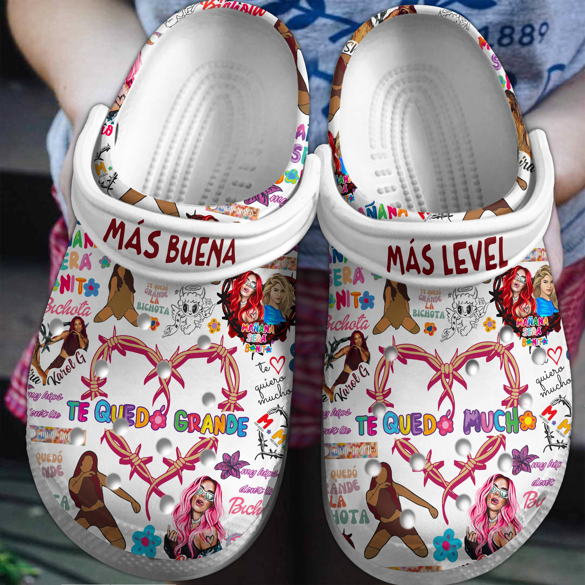 Karol G Music Crocs Crocband Clogs Gift For Mom Dad Family