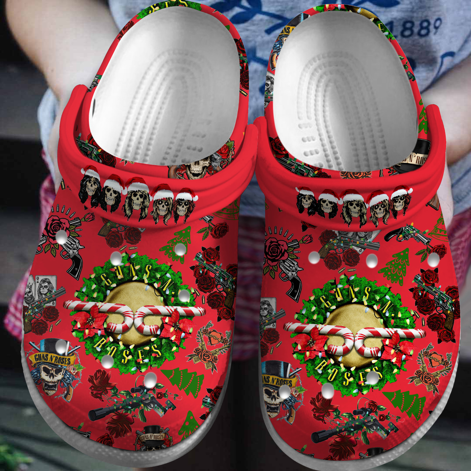 Gun N’ Roses Music Crocs Crocband Clogs Gift For Mom Dad Family