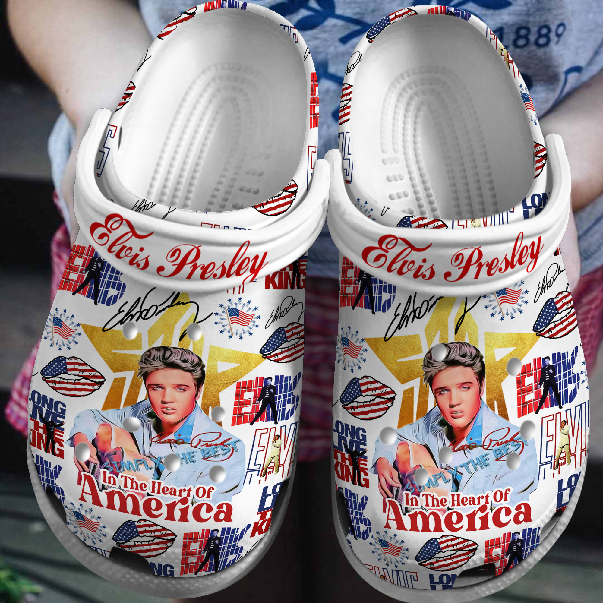 Elvins Presley Music Crocs Crocband Clogs Gift For Mom Dad Family