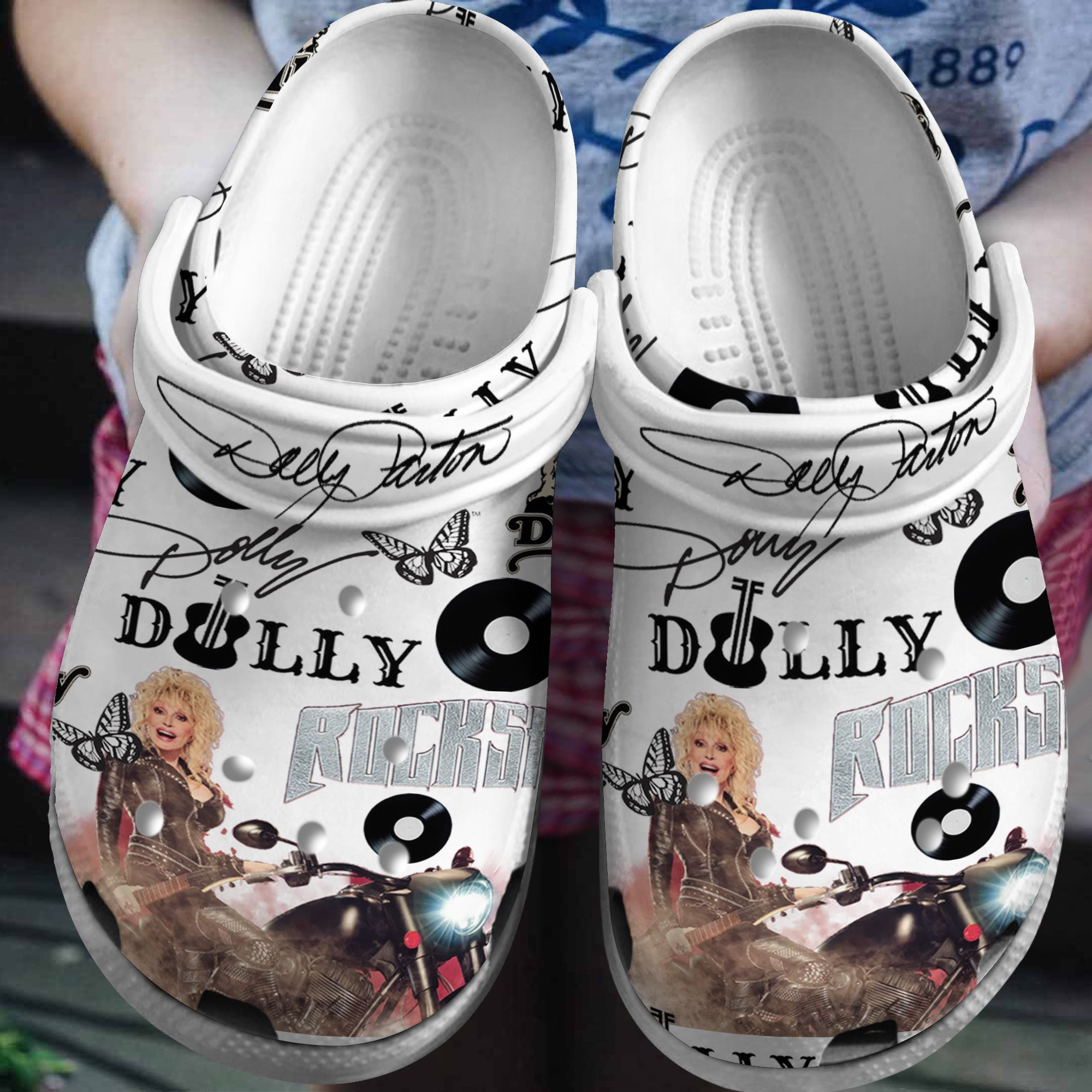 Dolly Parton Music Crocs Crocband Clogs Gift For Mom Dad Family